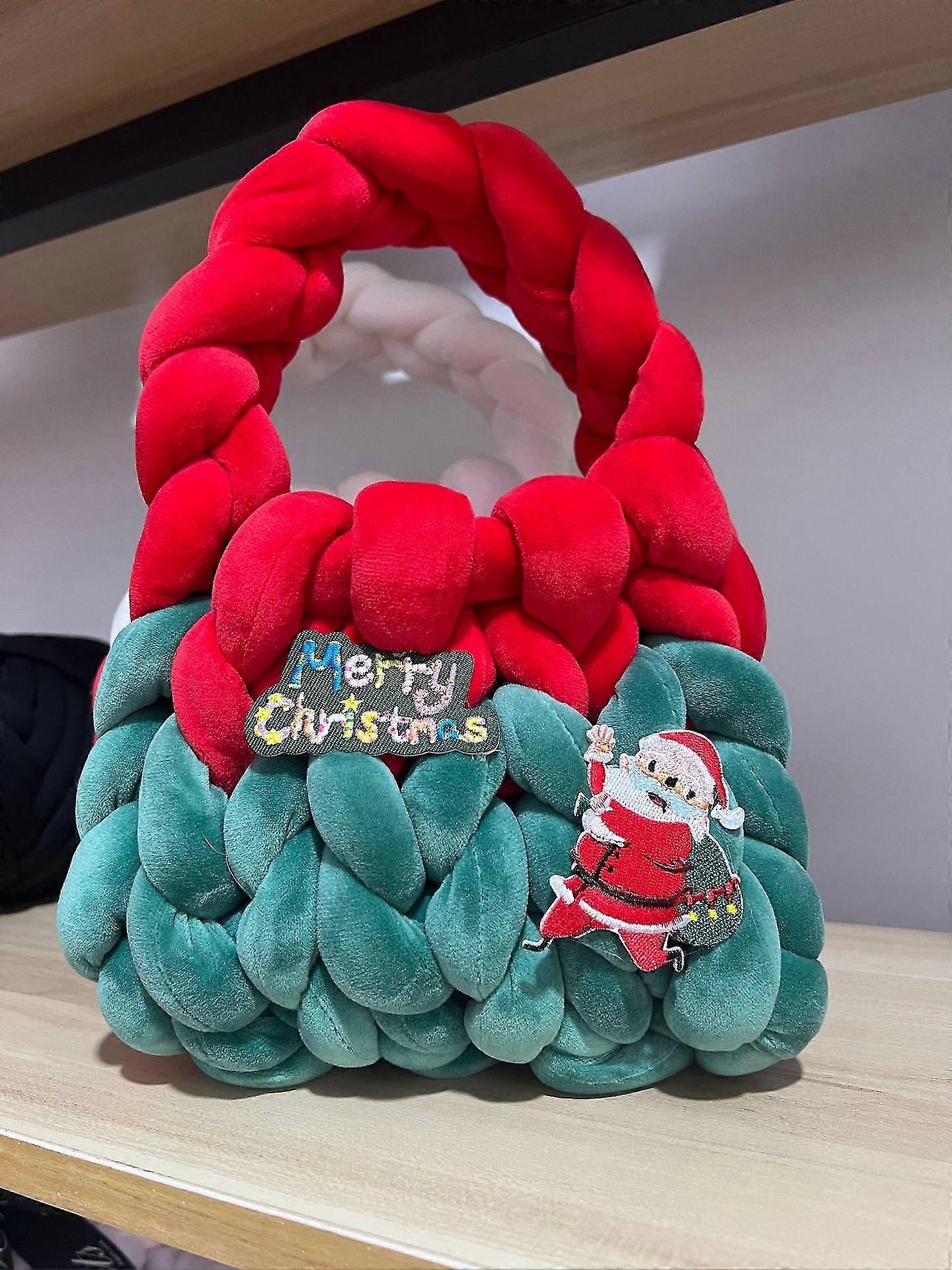 A-1: حقيبة نسائية DIY حقيبة منسوجة يدويا عطلة عيد الميلاد هدية عيد الميلاد Bag_Gift G