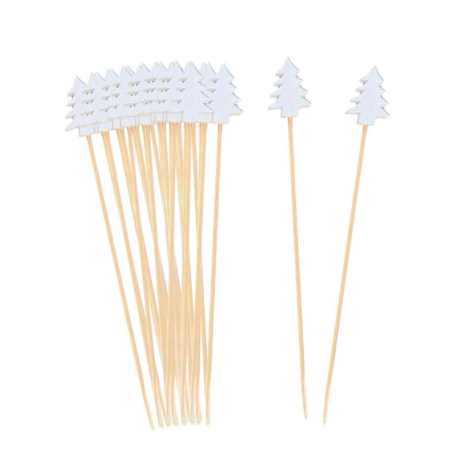 Vianočné koktailové výbery Predjedlo Ovocné vybery Ručne vyrábané 4,7" ovocné trsátka bambus