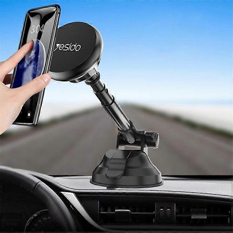 YESIDO C41 Universal Dashboard Suction Cup Magnetic Car Phone Holder Mount for 4-7 inches