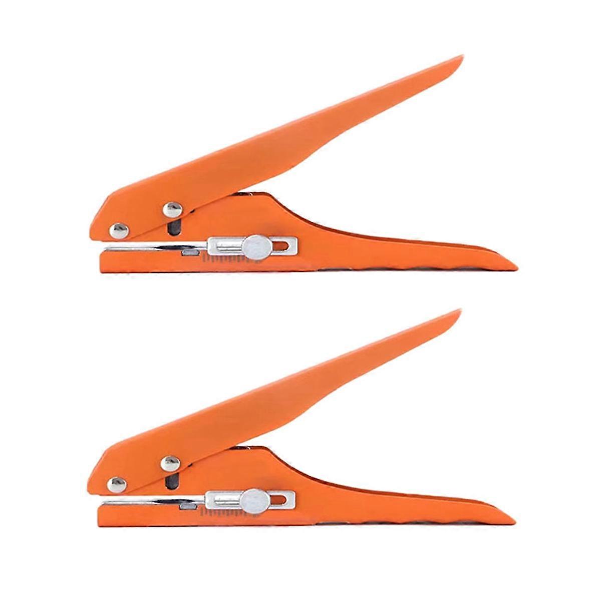 2PCS Single Hole Punch Pliers 8MM Heavy Duty Hole Puncher Hole Edge Banding for DIY Paper Cards Pho