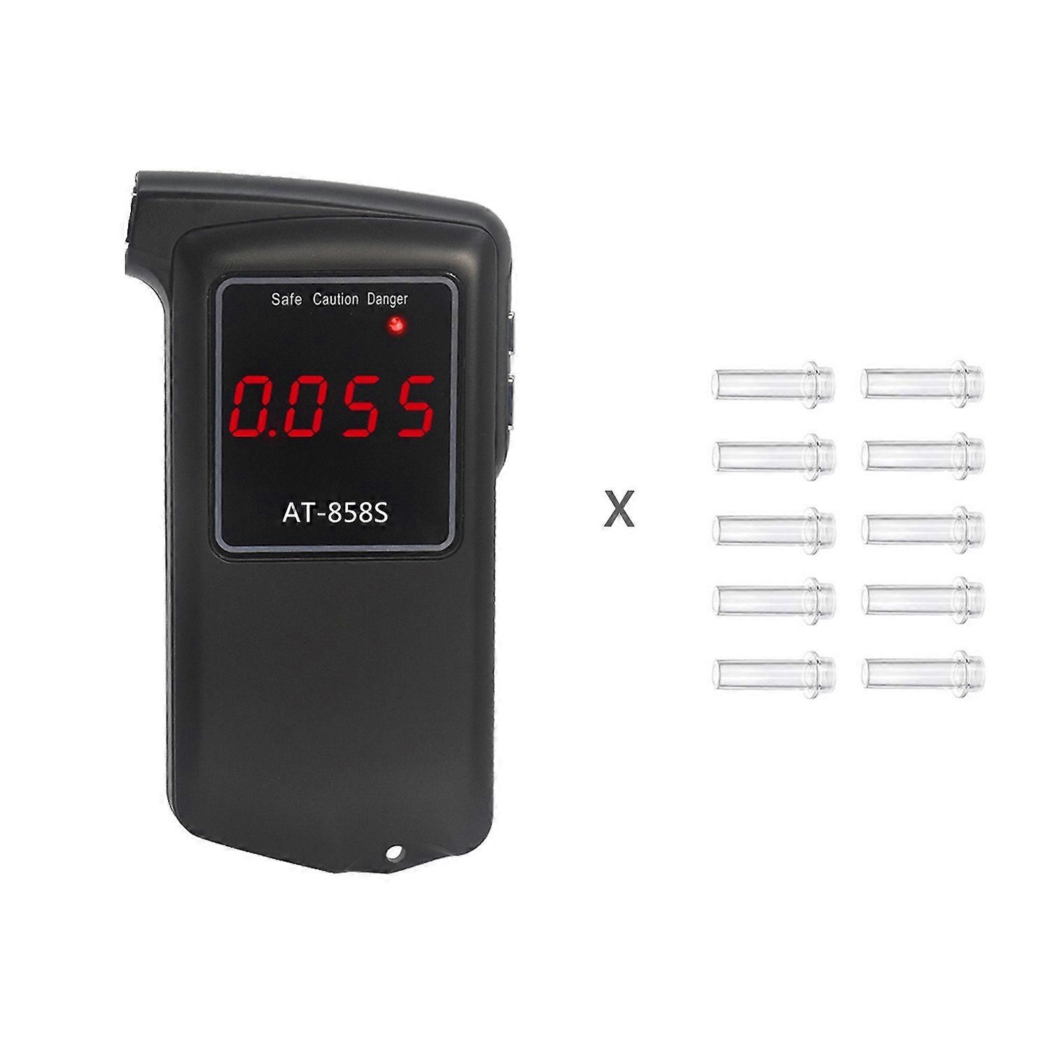 Professional Breathalyzer Portable Digital Breath Alcohol Tester Alcohol Tester Meter with 10pcs Tra
