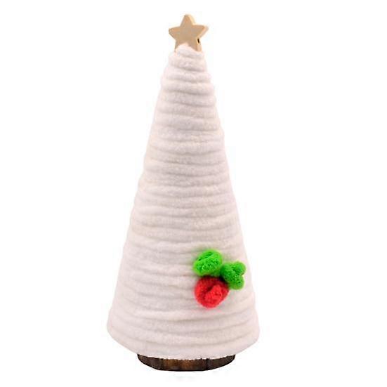 Ozdoba na vánoční stromek z cukrové třtiny Mini Swirl Bottle Brush Vánoční strom s dřevěnou základnou