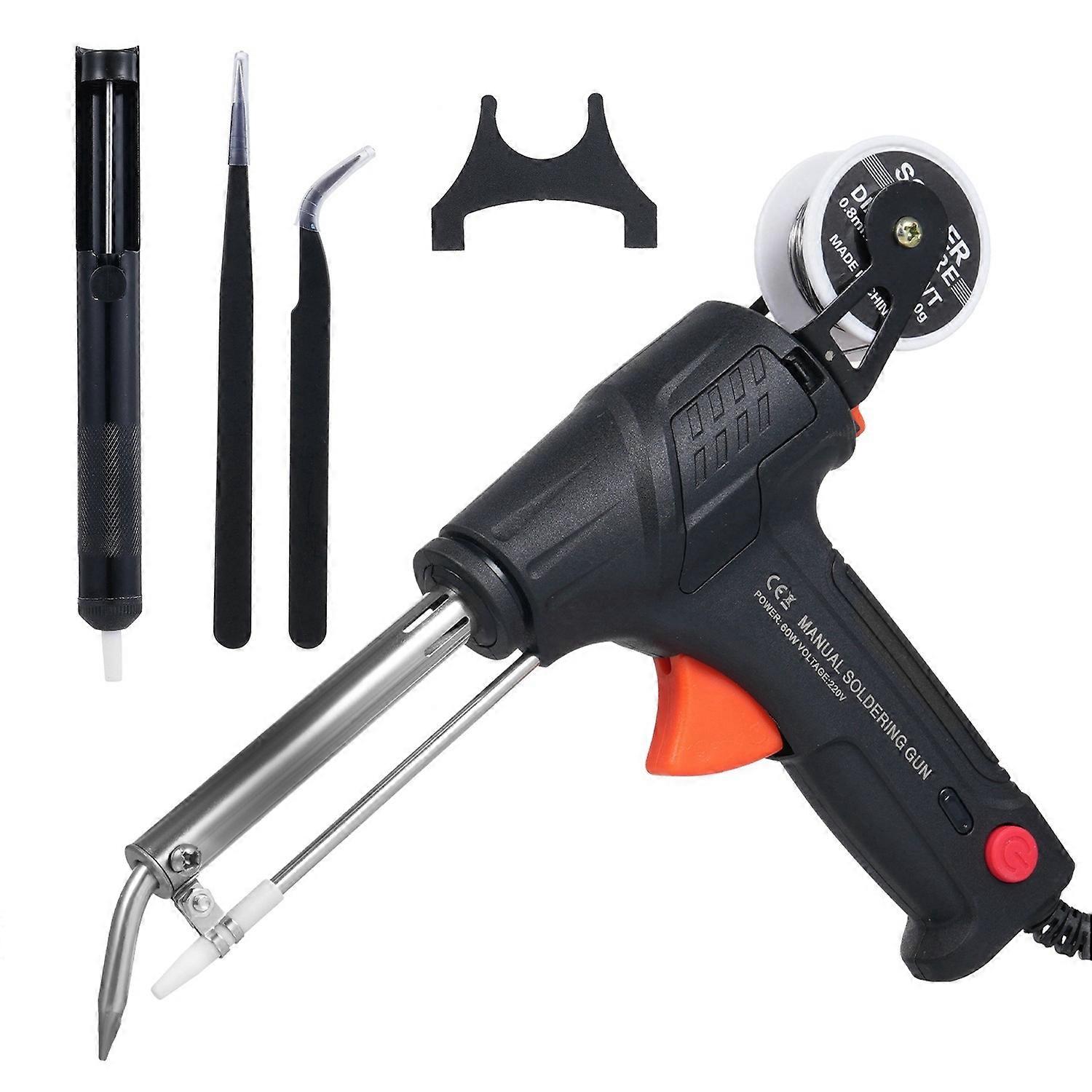 Soldering Iron Kit 60W Corded Electric Welding Machine with Welding Wire One Handed Soldering Machin