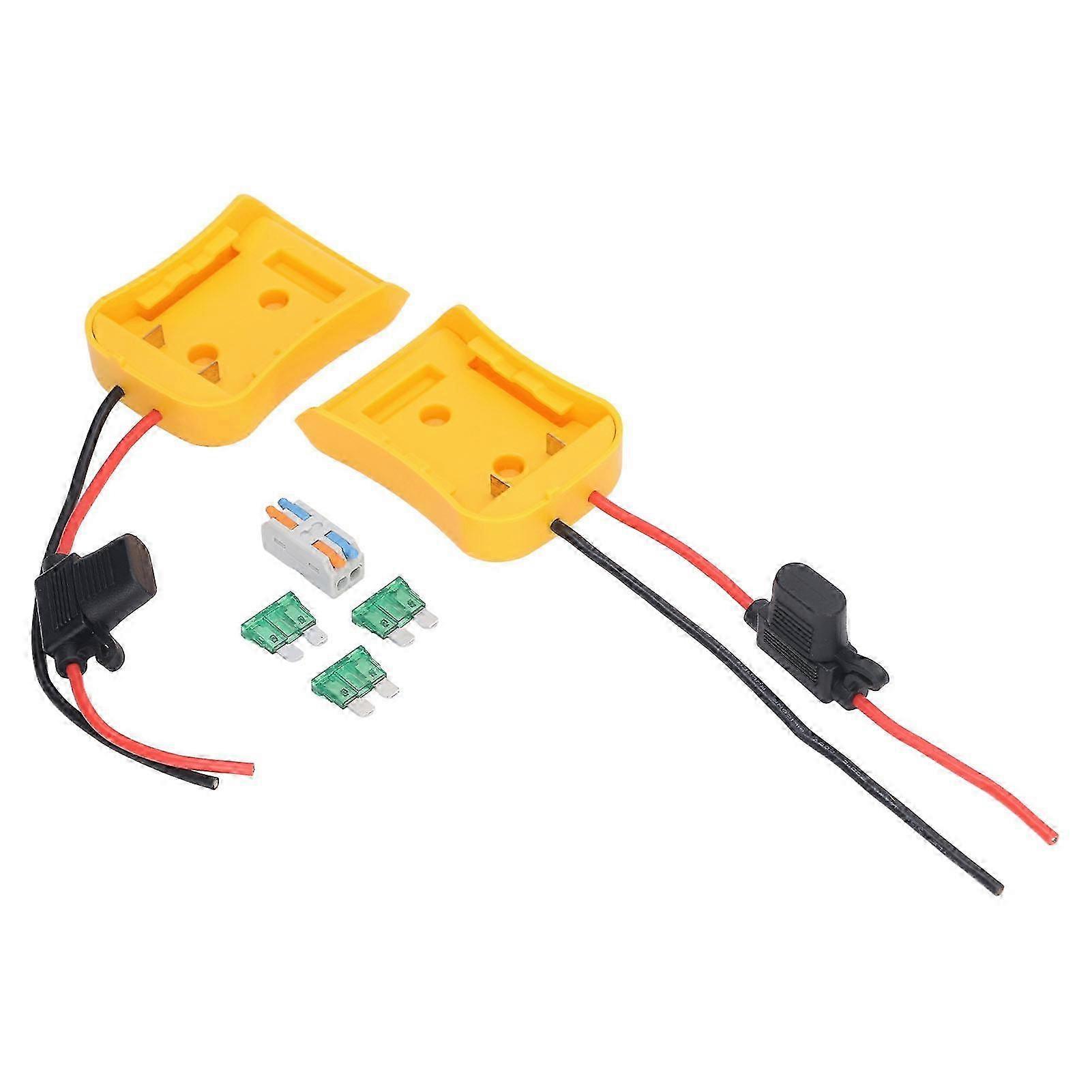 2PCS Battery Adapter with Fuses and Wire Terminal Power Tool Lithium Battery Converter
