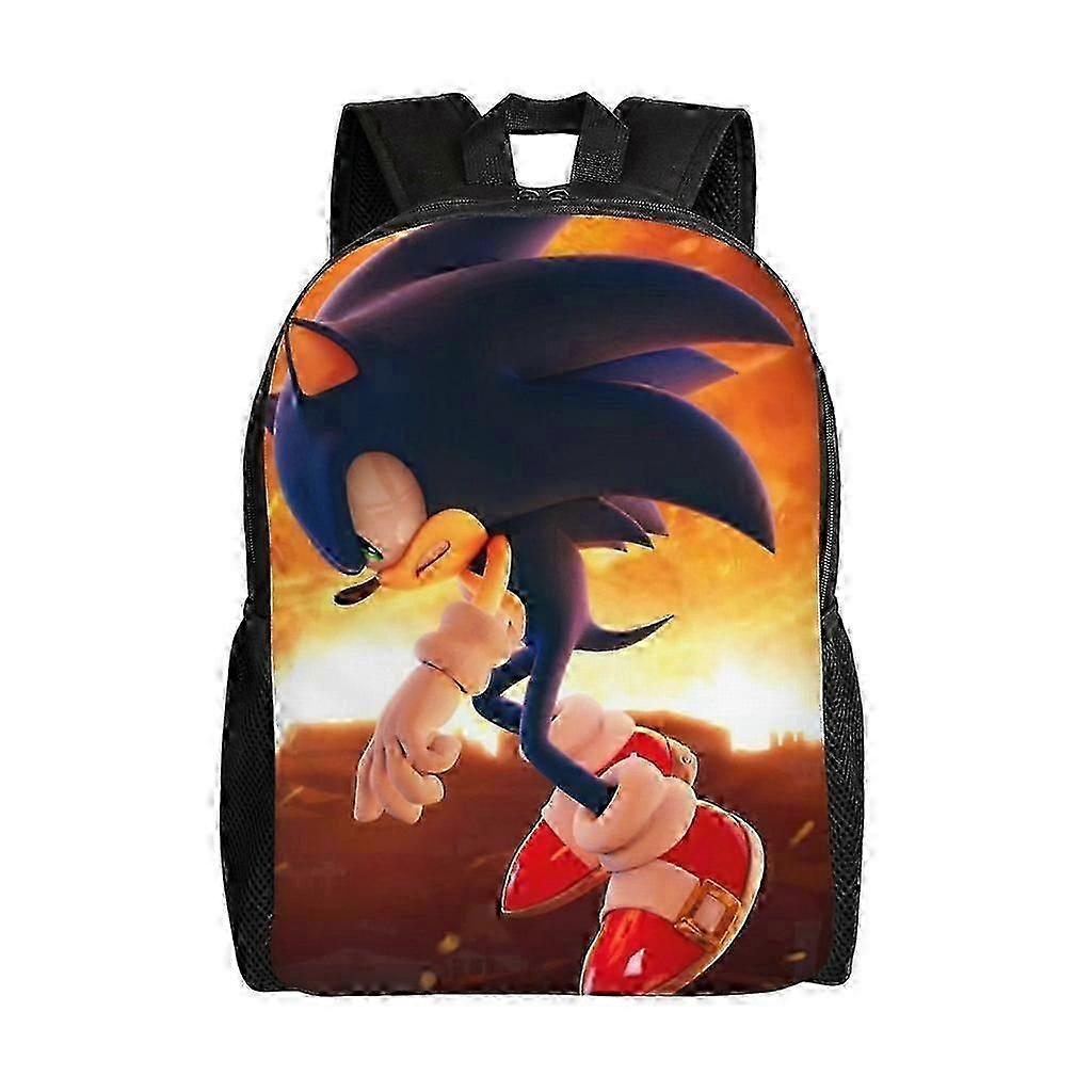 c1649 سونيك حقيبة مدرسية كرتون حقيبة ظهر أزياء للأولاد حقيبة مدرسية للطالب حقيبة سفر حقيبة ظهر jjn1649