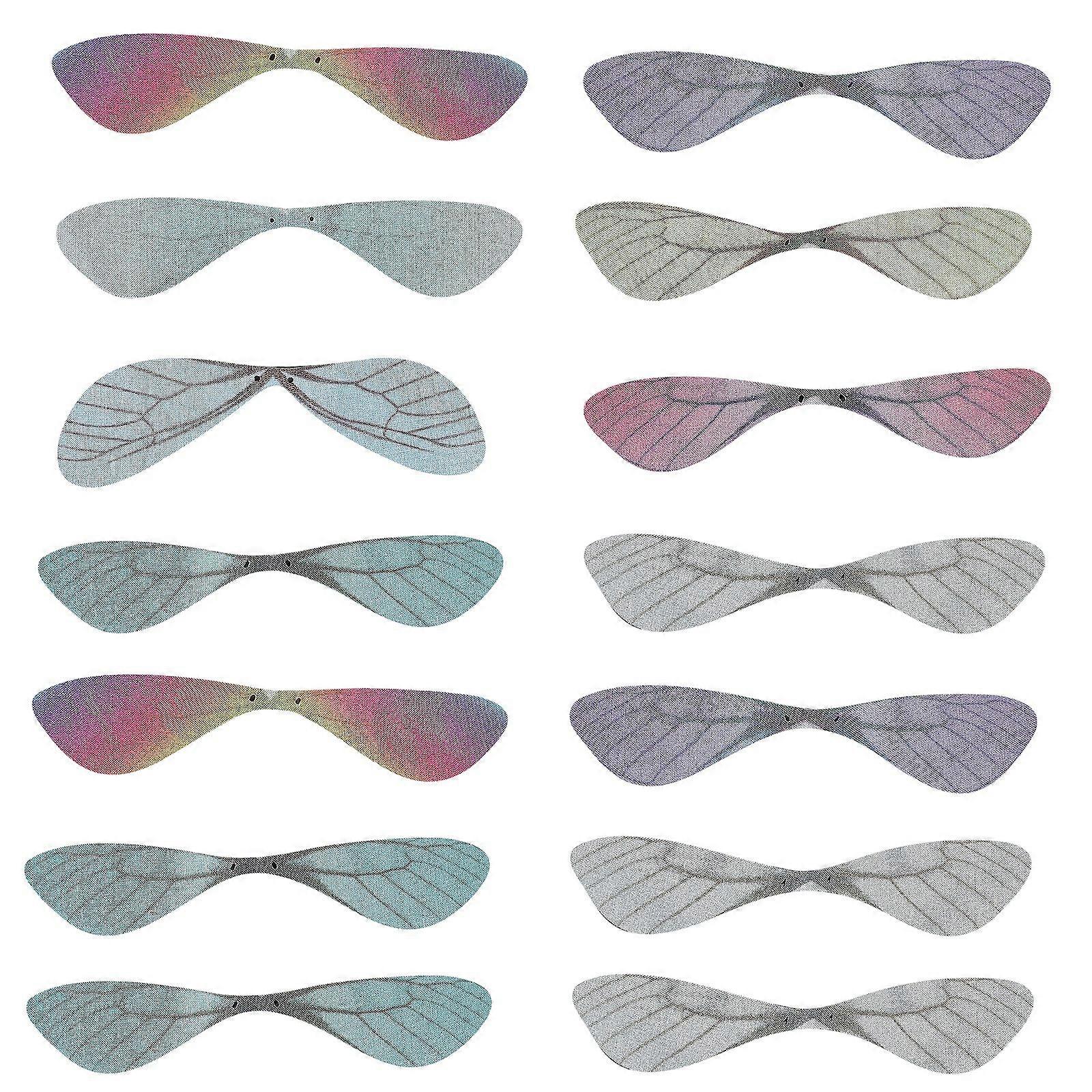 100Pcs DIY Handmade Simulated Dragonfly Wings Decors Cloth Art Dragonfly Wings Craft for Decor()