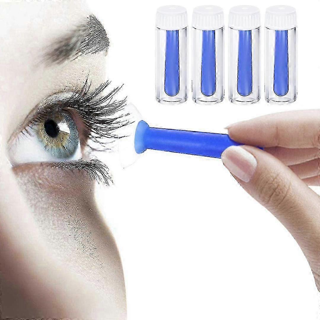5pcs Insertion And Remover Tool Rgp Plunger For Lenses And Scleral Lenses (blue)