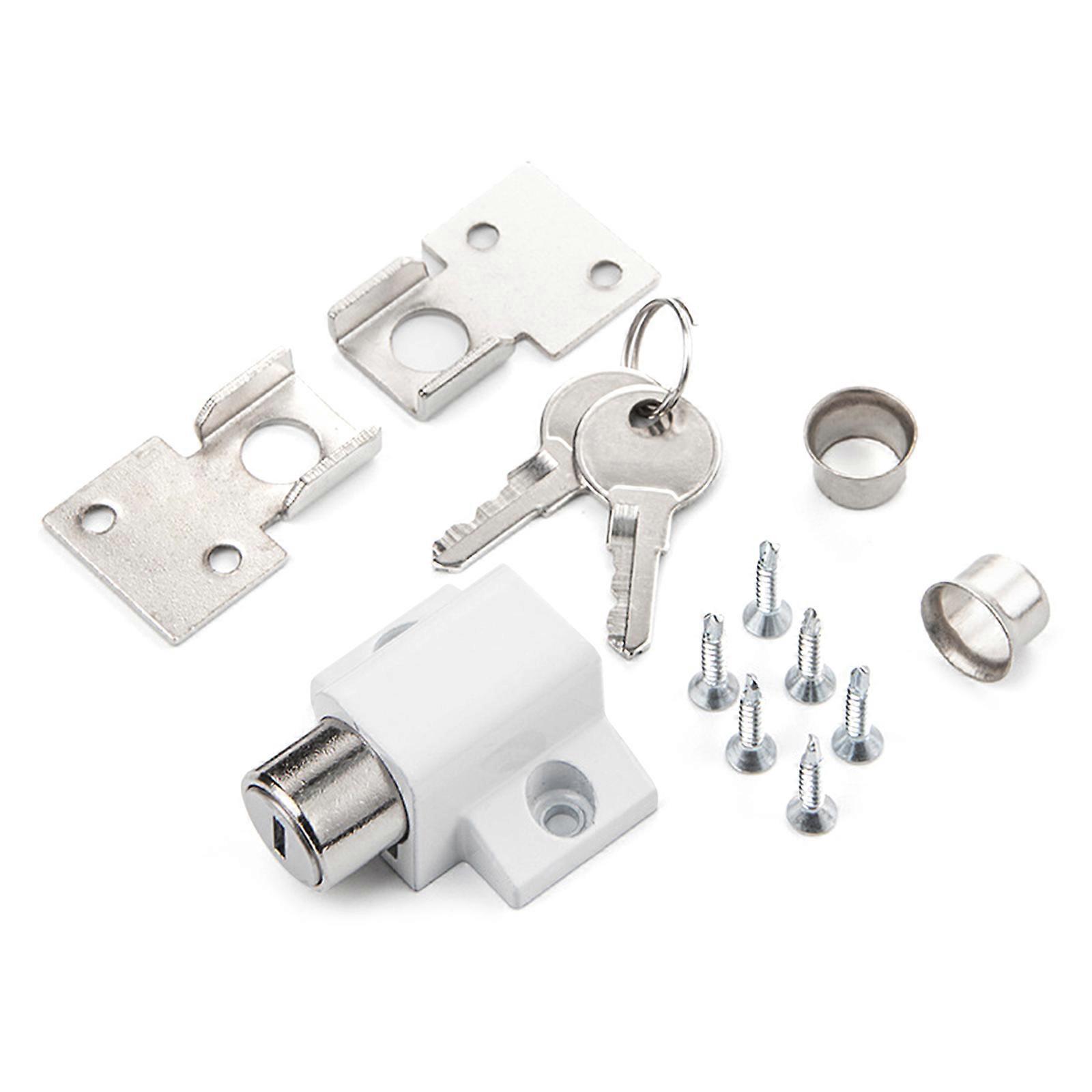 Sliding Window Security Bar Locks Window Safety Locks Secure Sliding Window Lock Not Drill Installation for Home Safety White