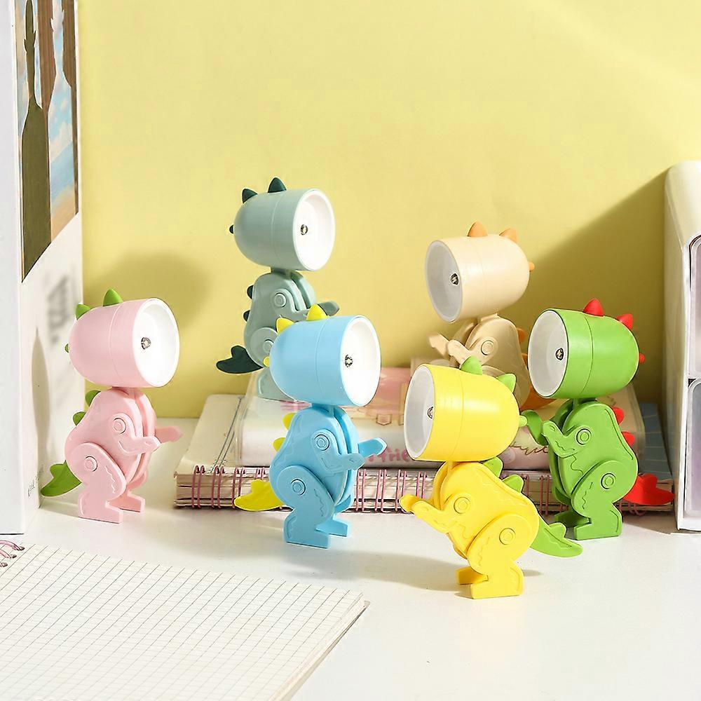 漫画の常夜灯キッドランプミニ恐竜LEDデスクランプかわいいDIYポータブル、子供向けの角度調整可能な子供用学生用ベッドルームブックエンド保育室