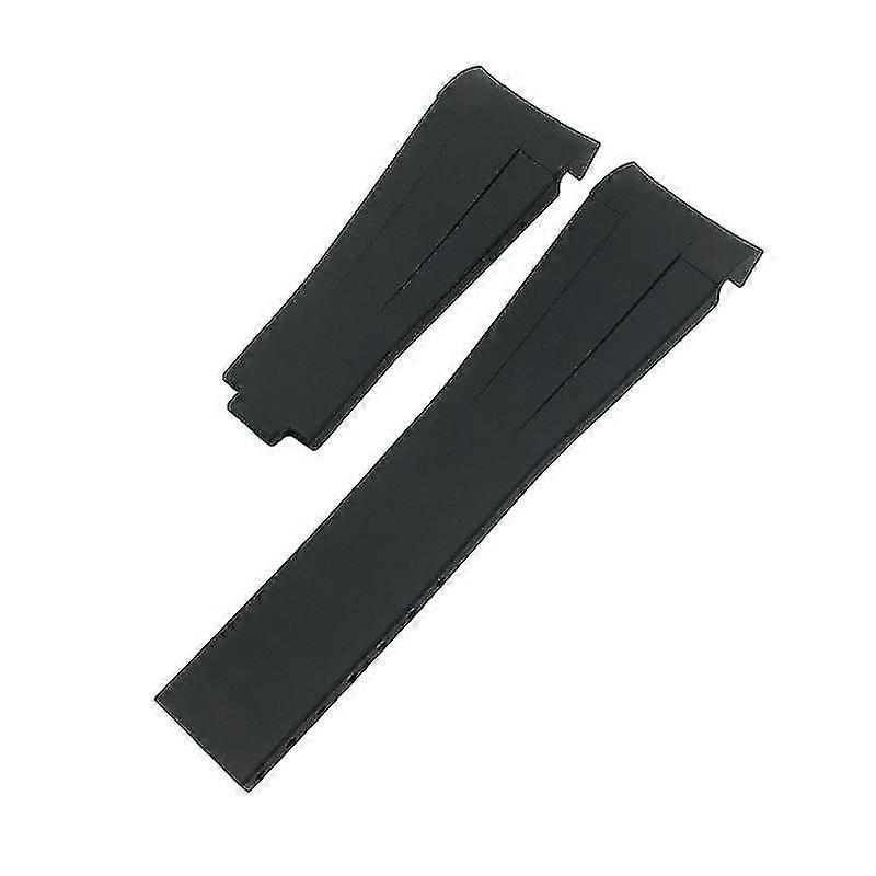 سوار ساعة سيليكون أسود لرولكس غواصة دايتونا جي إم تي يخت ماستر أحجام 19 مم إلى 22 مم مادة مطاطية ذهبية وردية اللون