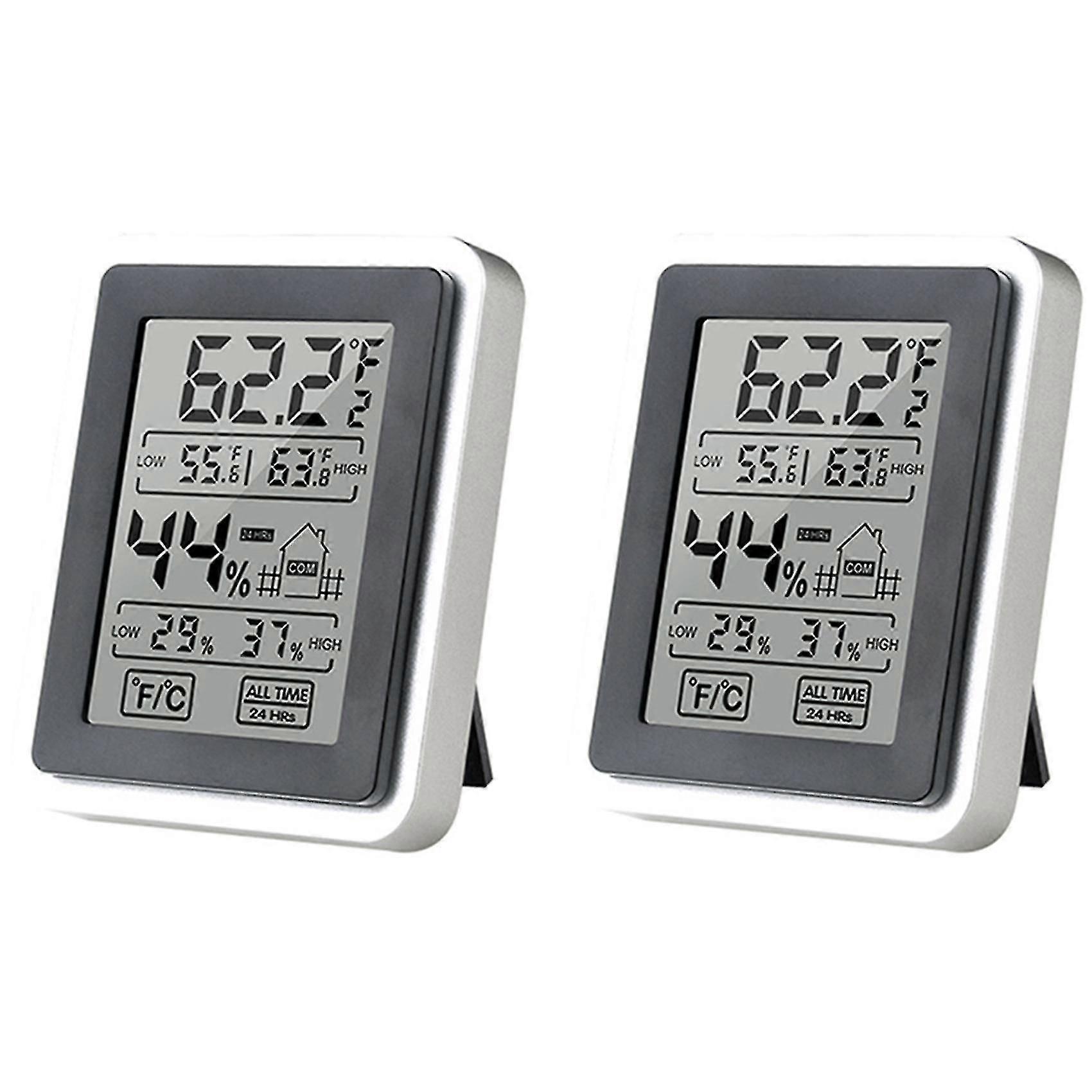 2x Lcd Digital Thermometer Hygrometer Temperature Indoor Convenient Temperature Sensor Humidity Met