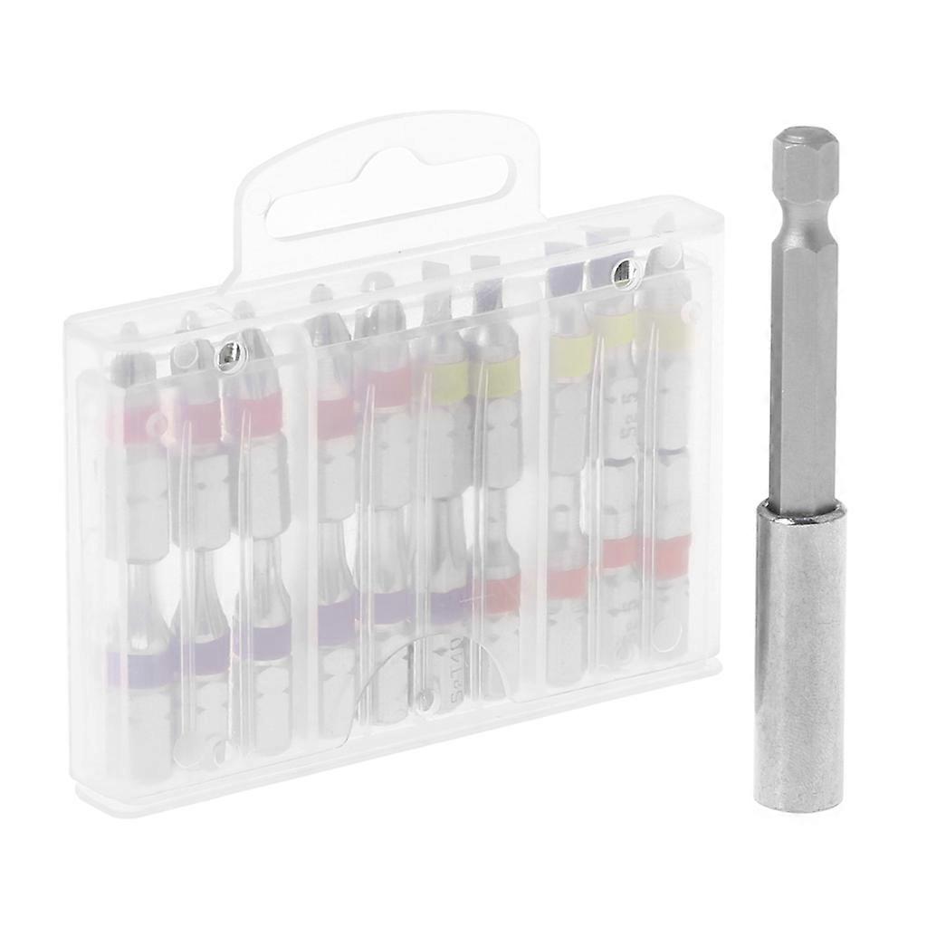 20 Pcs Torx Flat Hex Screwdriver Bit Set PH for Head Color Coded with Magnetic H  Silver