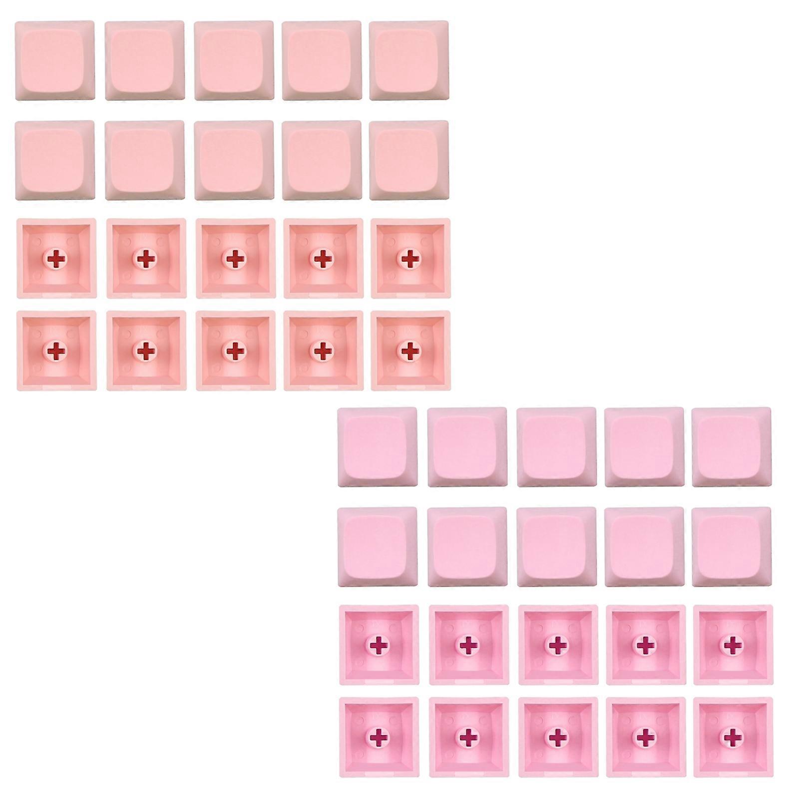 20pcs Gaming Keycaps Durable PBT Keycap XDA Profile 1U Personality Height Dye-sub for Key Cap for Mechanical Keyboard  Yellow