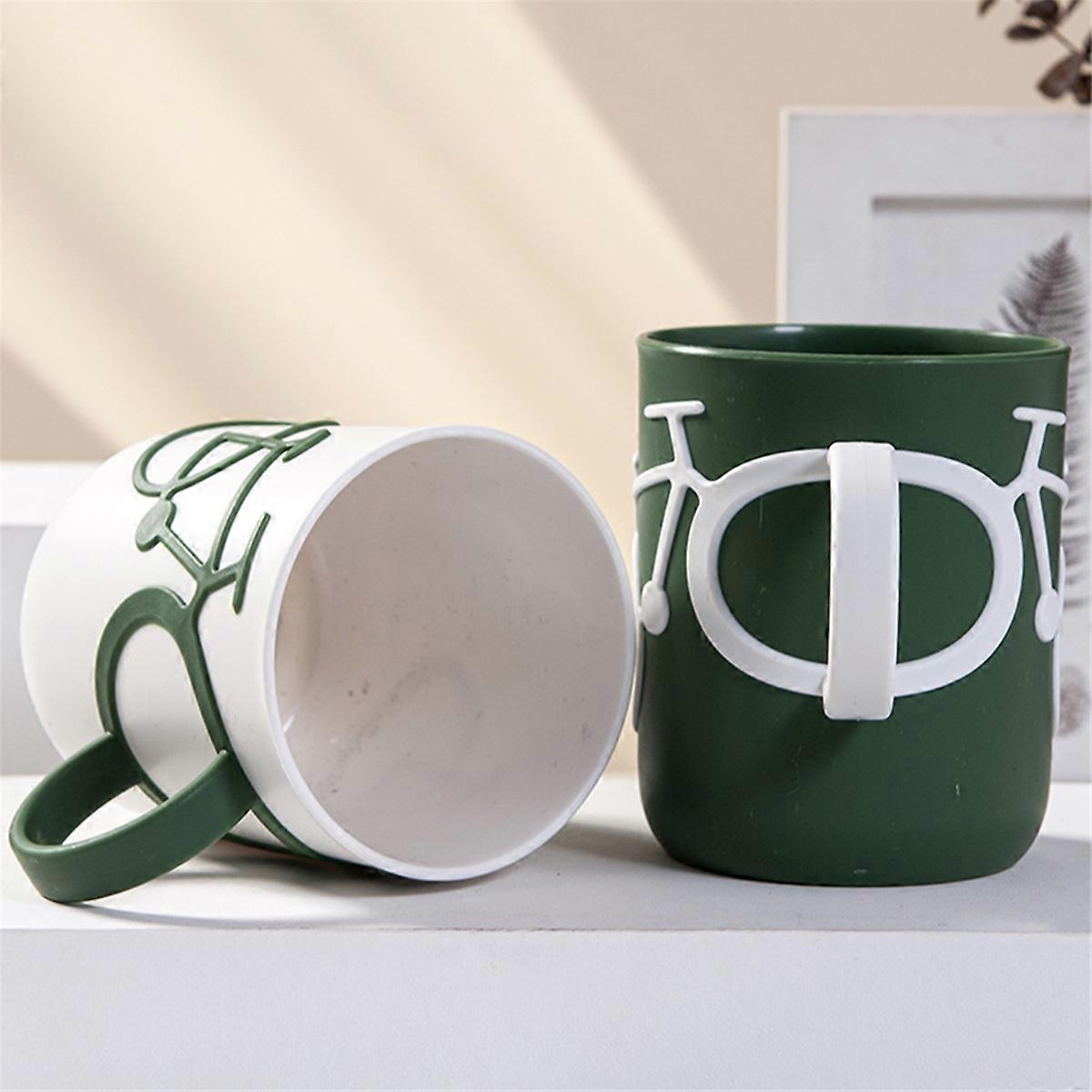 Creatives Bicycle Toothbrush Cup, Mouthwash Cup 2 Pack
