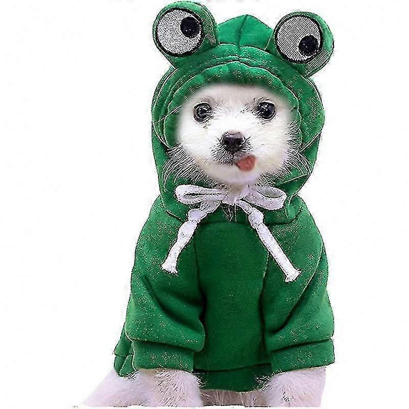 Frog Shape Dog Hoodie - Warm Jacket for Pet Cats and Puppies in Cold Weather (Small & Large Sizes Available)