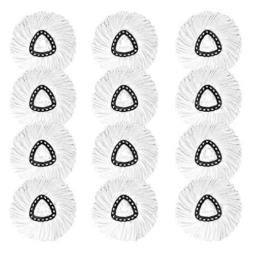 12-pack microfiber spin mop replacement heads for floor cleaning and easy wringing