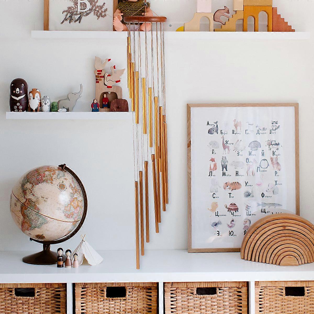 1pc Carillon à vent décoratif Rotatif Suspendu Cloche à vent Décoration Pendentif en métal