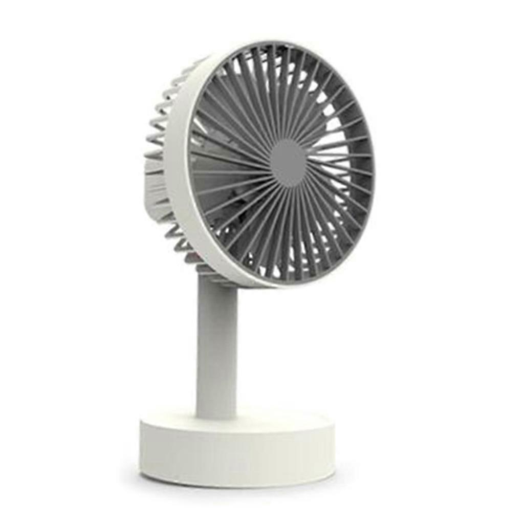 Portable Wireless Shaking for Head Fan Handheld Rechargeable Fan Ultra-quiet for Dorm Home Office  White