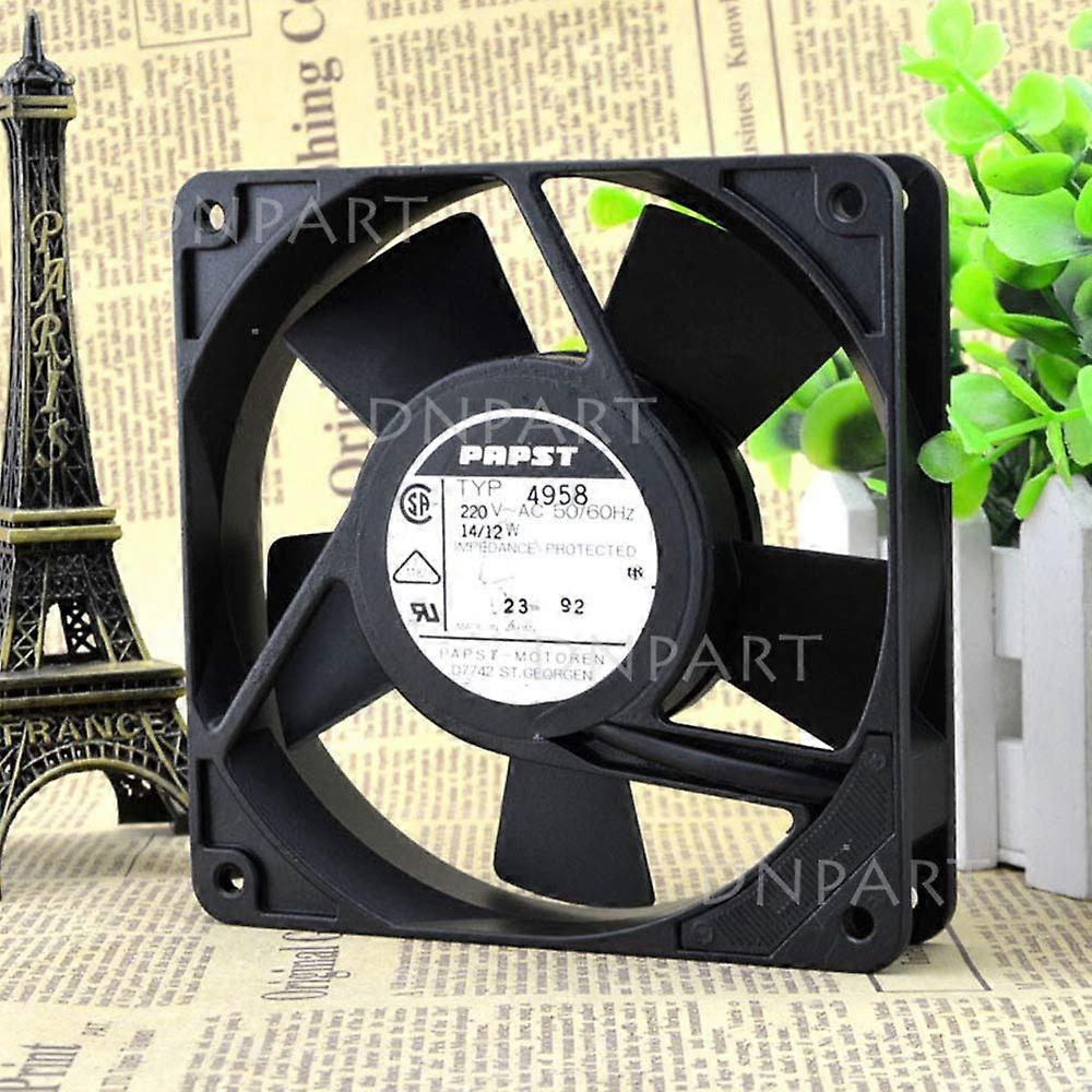 PAPST TYP4958 220V 14W 12CM 12025 Cooling Fan Compatible Replacement for TYP 4958 Low Noise High Efficiency