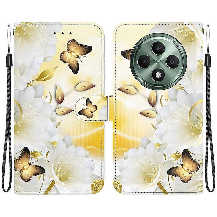 Compatible For Oppo Reno12 F 5G Wallet Phone Case Drop-Proof Leather Flip Cover Pattern Printing