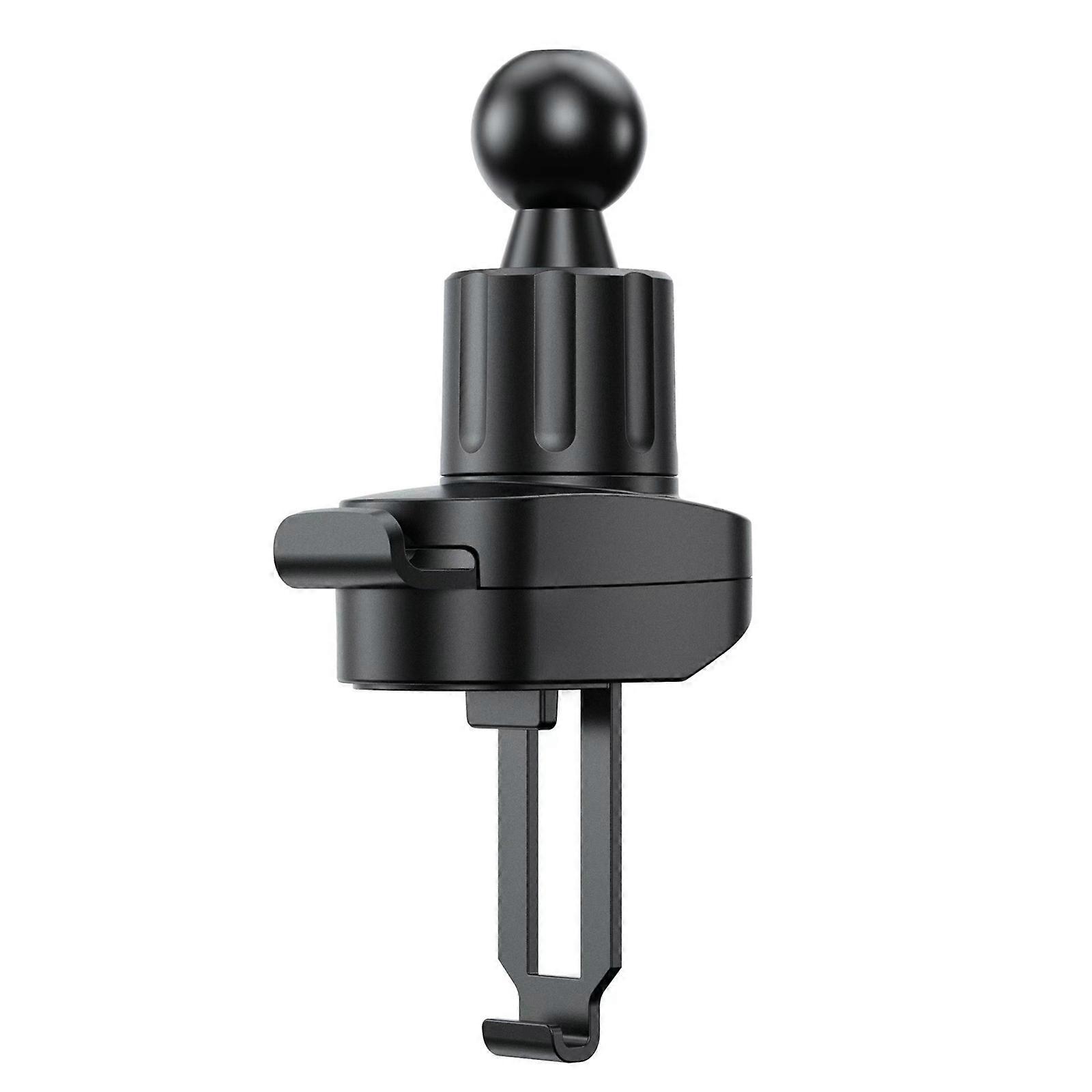 金属製フッククリップ付き調節可能な車の電話マウント、スマートフォン用エアベントクレードルブラケットラックアタッチメント安全なナビゲーションブラック