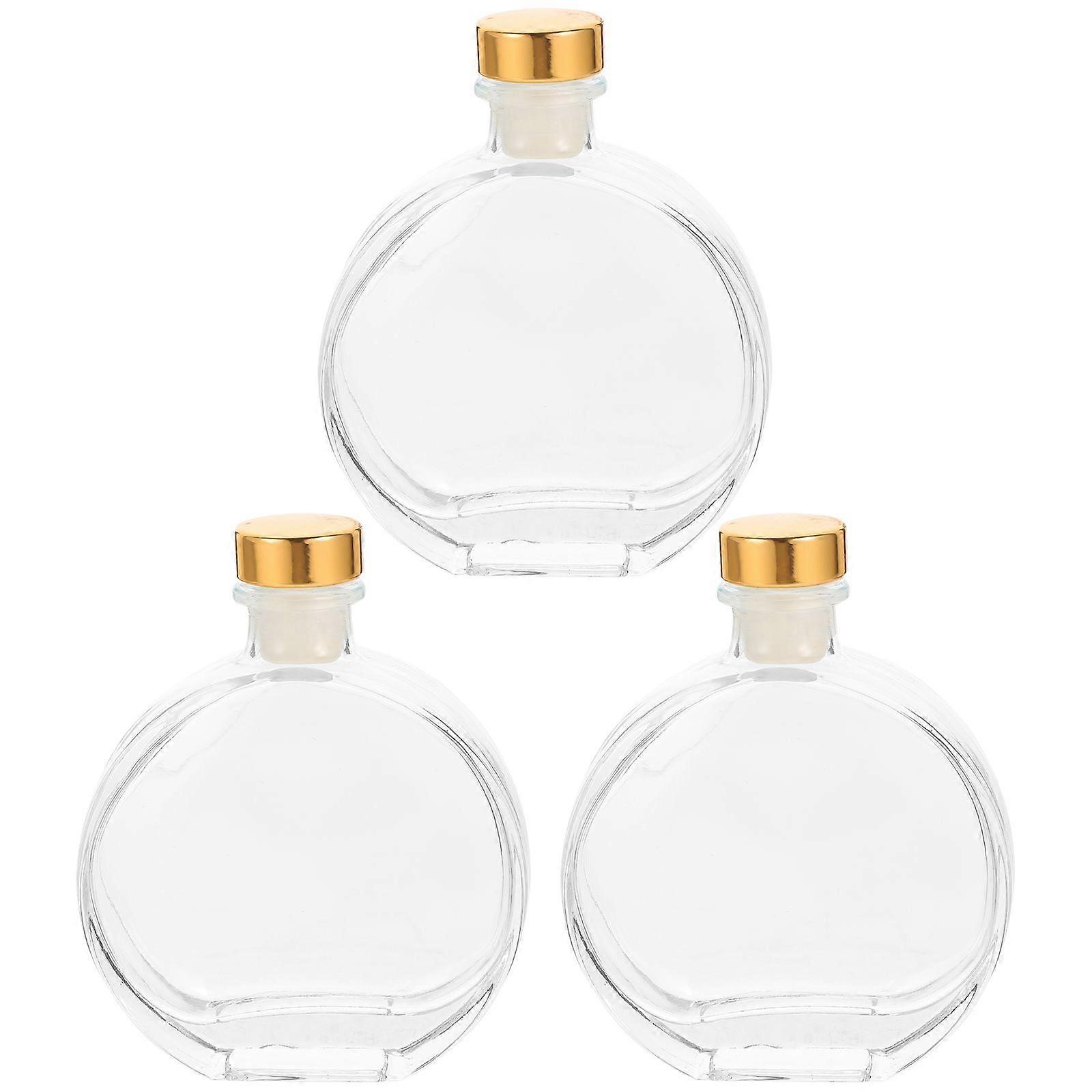 3pcs Glas Diffusor Flaschen Leere Parfüm Diffusor Flaschen Duftflasche für Home Desktop (100ml)