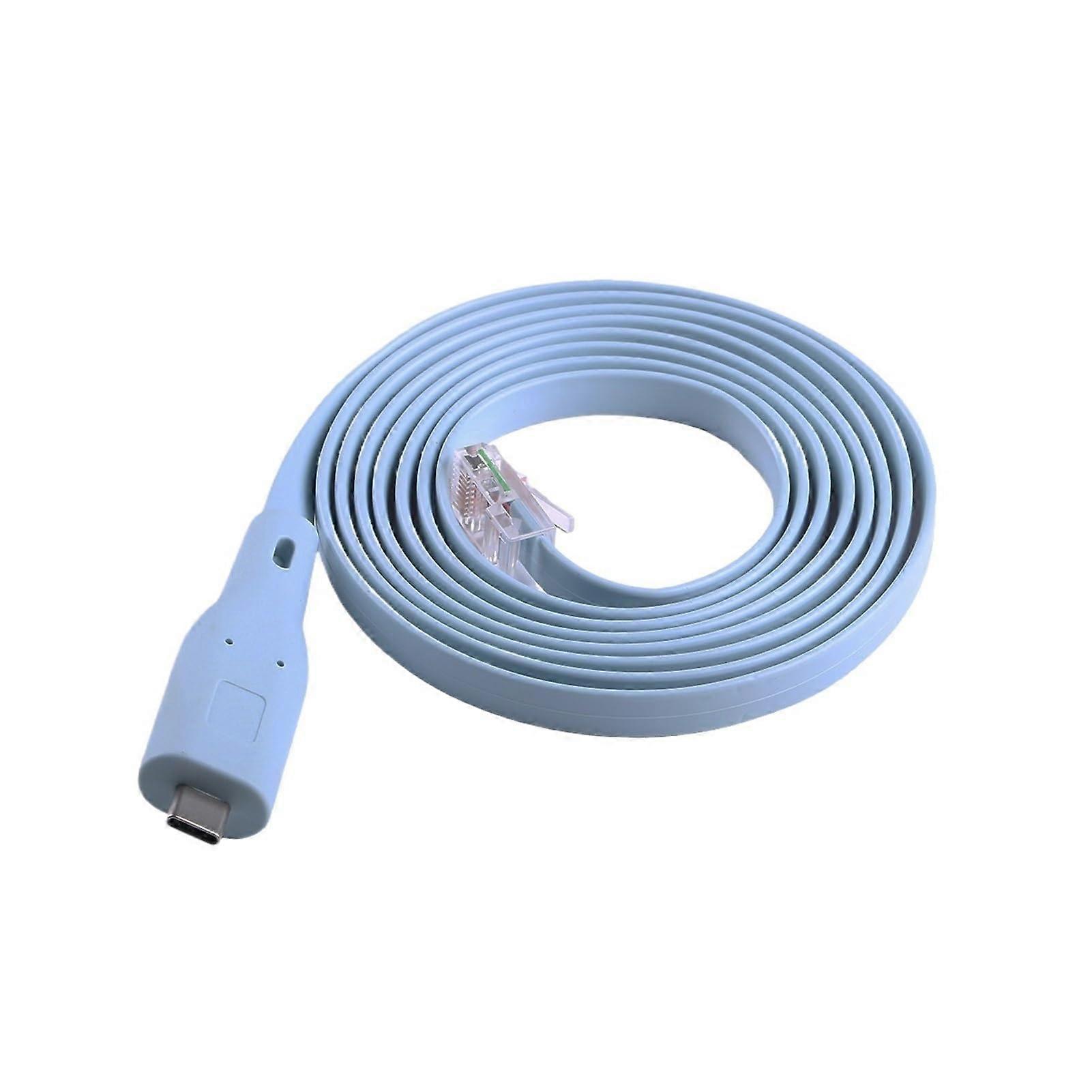 Type C Console Cable, USB Type C to RJ45 8P8C RS232 Serial Console Cable for Routers and Switches, 1.8M Length