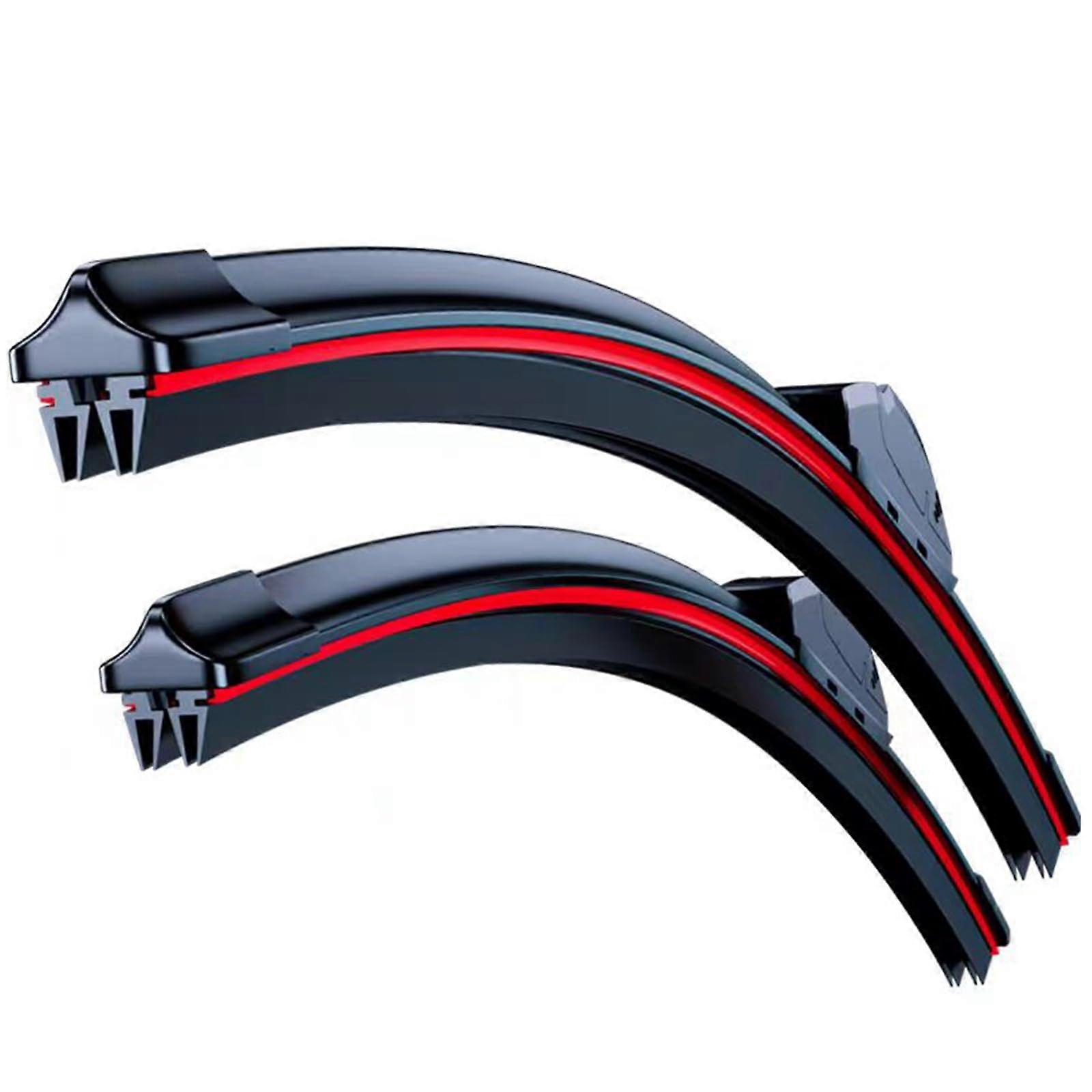 Front Windshield Wiper Blades 22"x22" Universal Elastic Rubber Wipers for Cars SUVs Trucks All Weather Performance