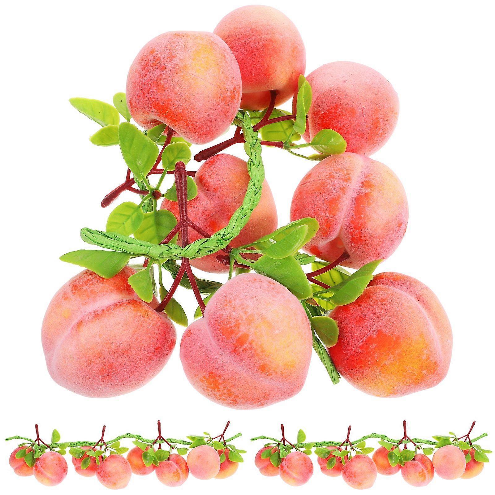 3pcs Simulation Fruit Peach Hanging String Fake Peach String Fruit Strings