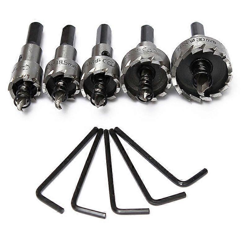 Diament Drill Bit, HSS Hole Saw Concrete Core Bit 16/18.5/20/25/30mm 5PCS Tile Drill Bit Drilling Dill Countersink Core Drill Hole Sawtooth Steel for