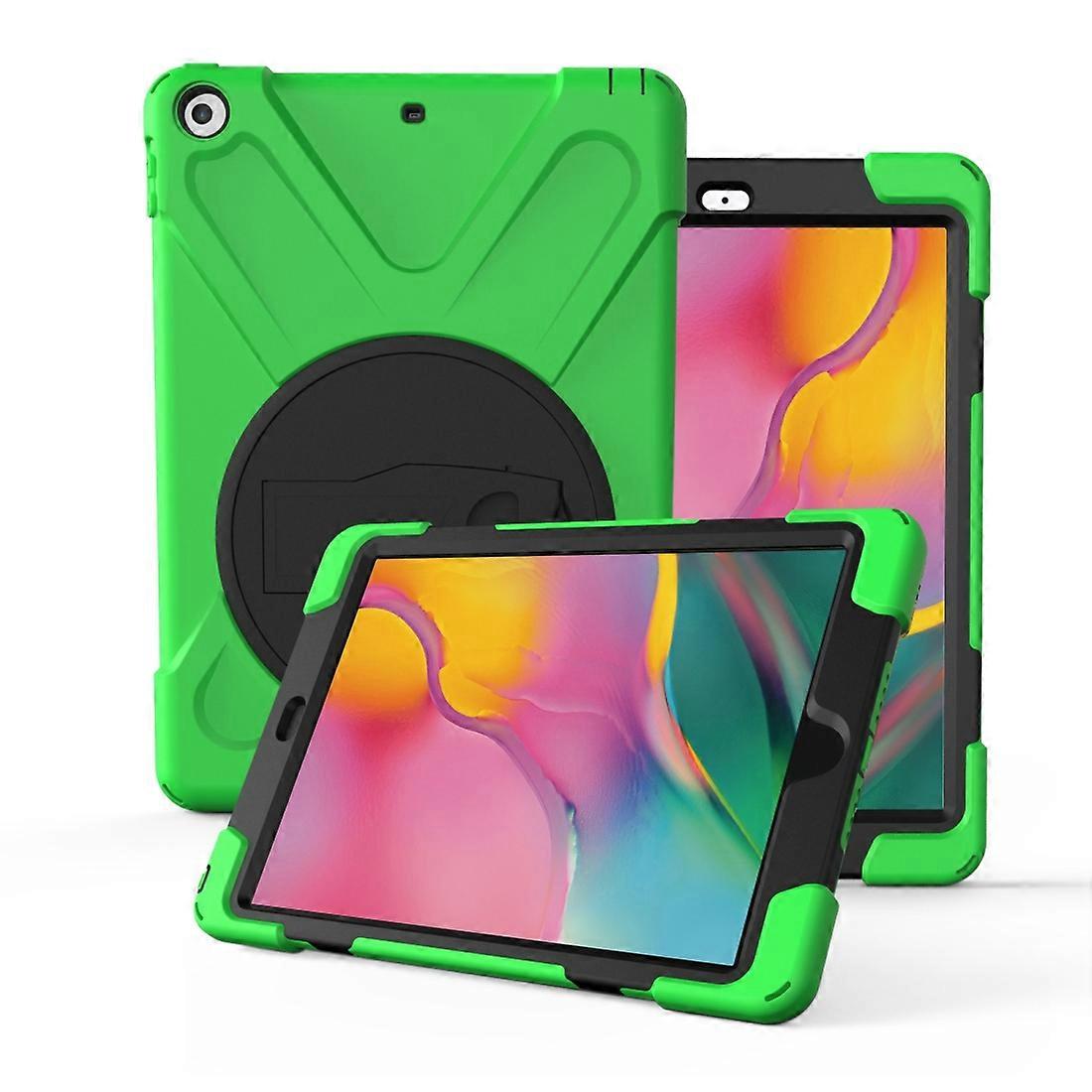 For Galaxy Tab A 8.0（2019）P200/P205 360 Degree Rotation PC + Silicone Protective Case with Holder & Hand-strap For Galaxy Tab A 8.0 2019