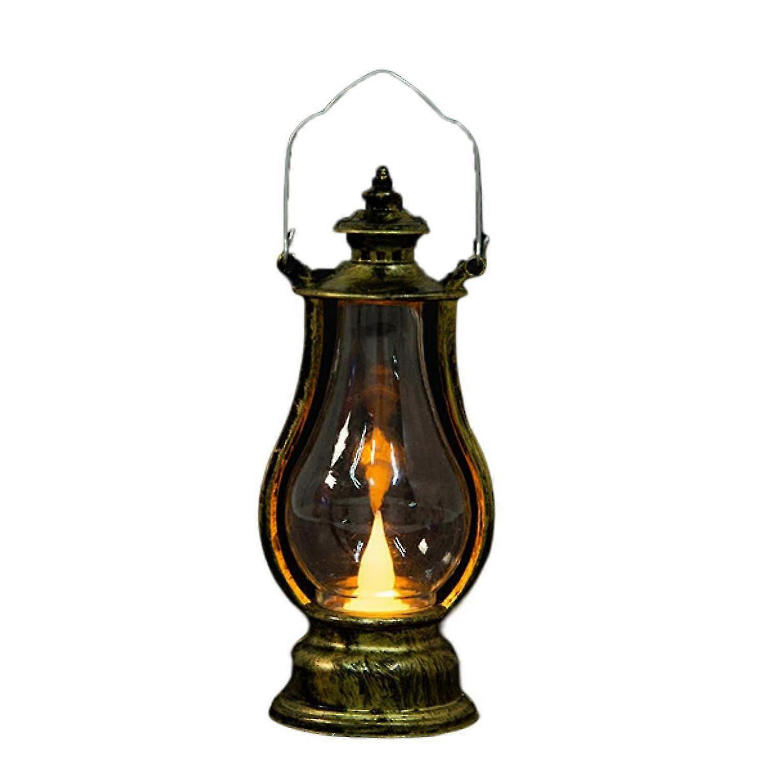 ZHOUBA LED Lantern Warm Light Waterproof Portable Retro Candle Lamp