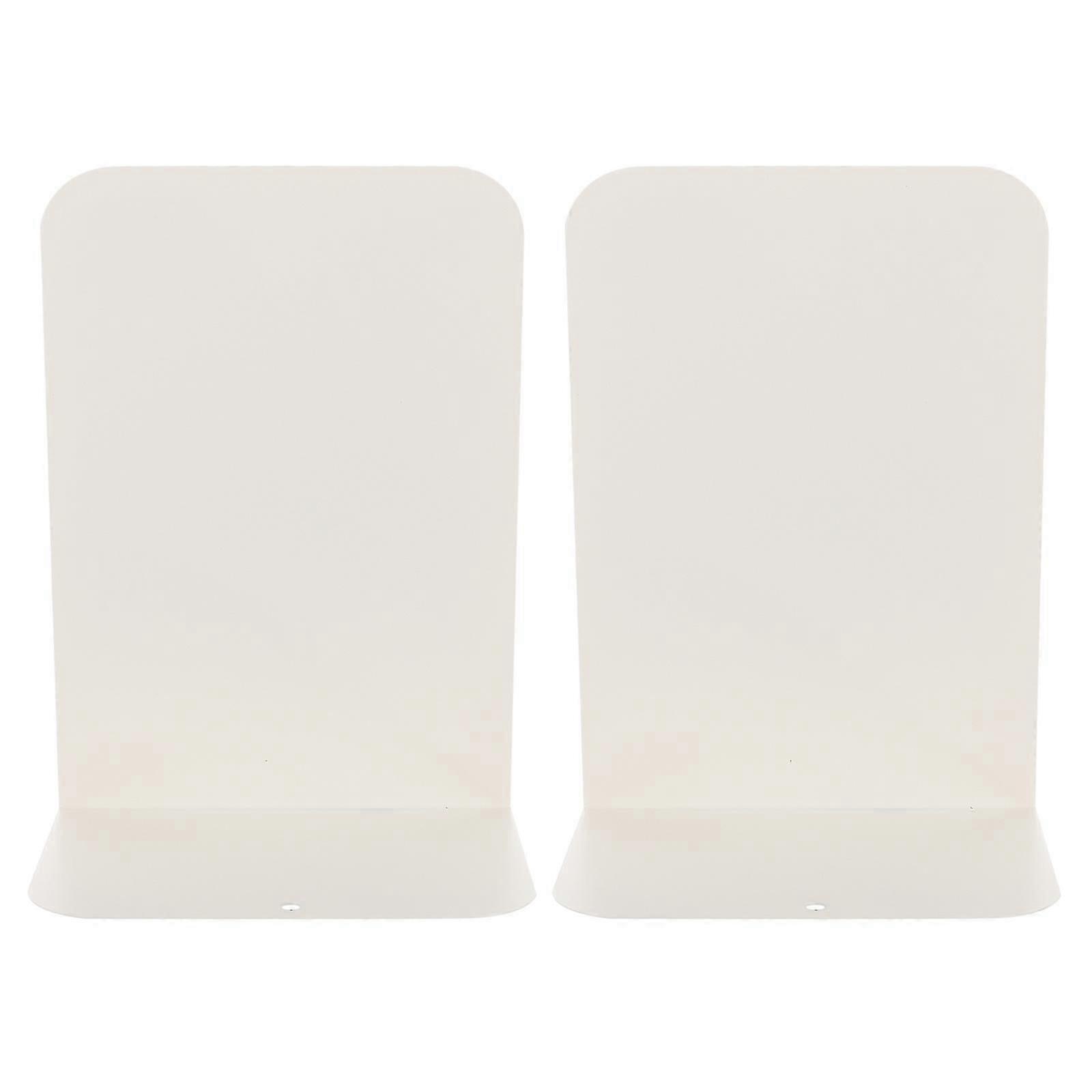 2Pcs Simple Metal Book Ends, Practical Desktop Organizer for Home