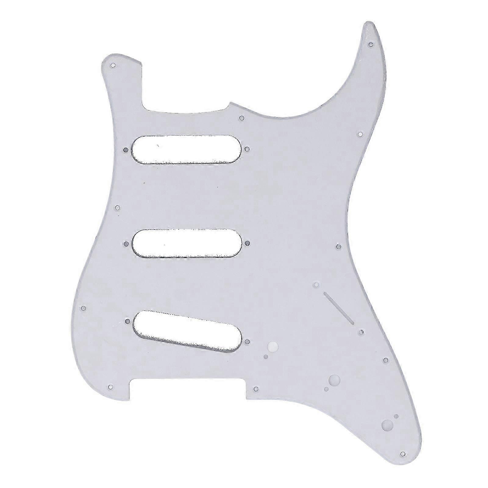 PVC Guitar Pickguard 11 Mounting Holes Scratch Resistance Plate SSS Guard Plate Replacement for Strat ST Style