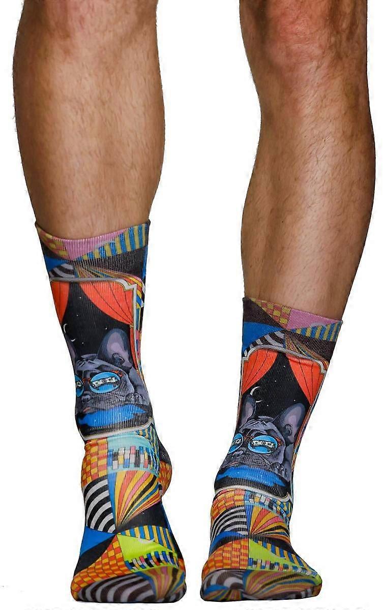 Wigglesteps Dreaming Pug Socks - Multi-colour