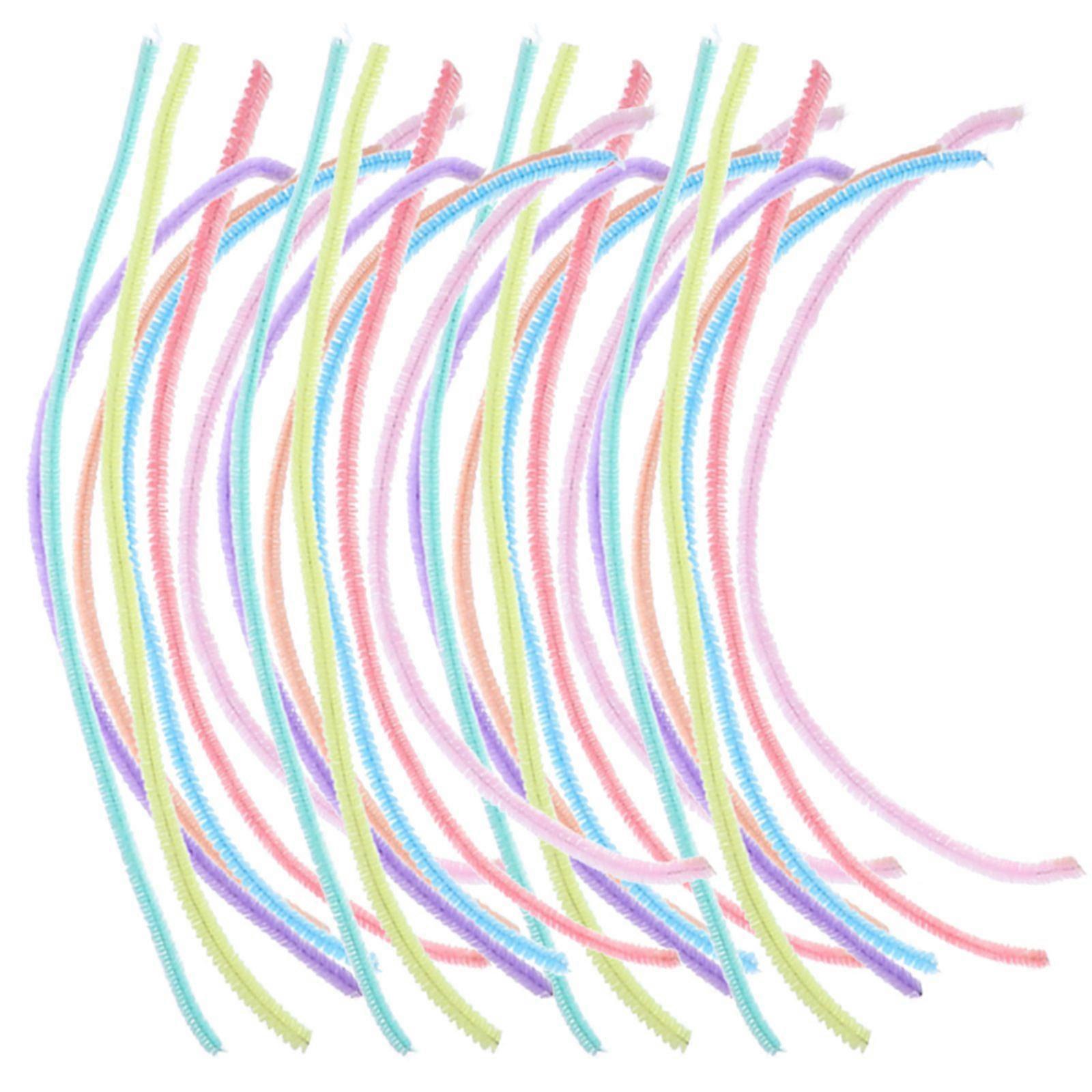 Pipe Cleaners Chenille Stem - 100pcs Multicolor Twisted Sticks - Fluffy Pipeline Sticks - Pipe Cleaner Crafts - For Creative Projects DIY Craft