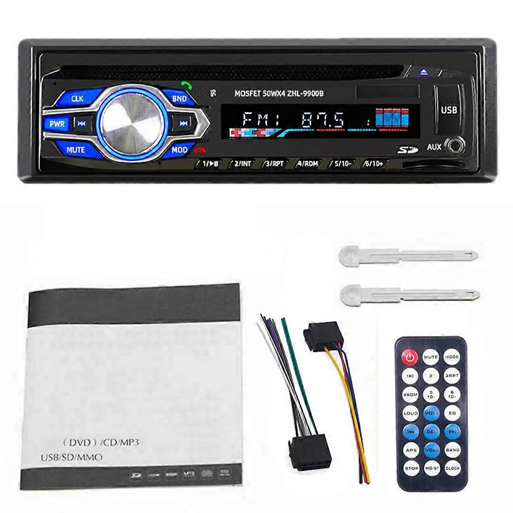 1 Din 12V Car Radio, VCD DVD CD Player Vehicle MP3 Stereo Player, Audio Stereo Receiver Support Bluetooth/FM/SD/USB/AUX/U Disk