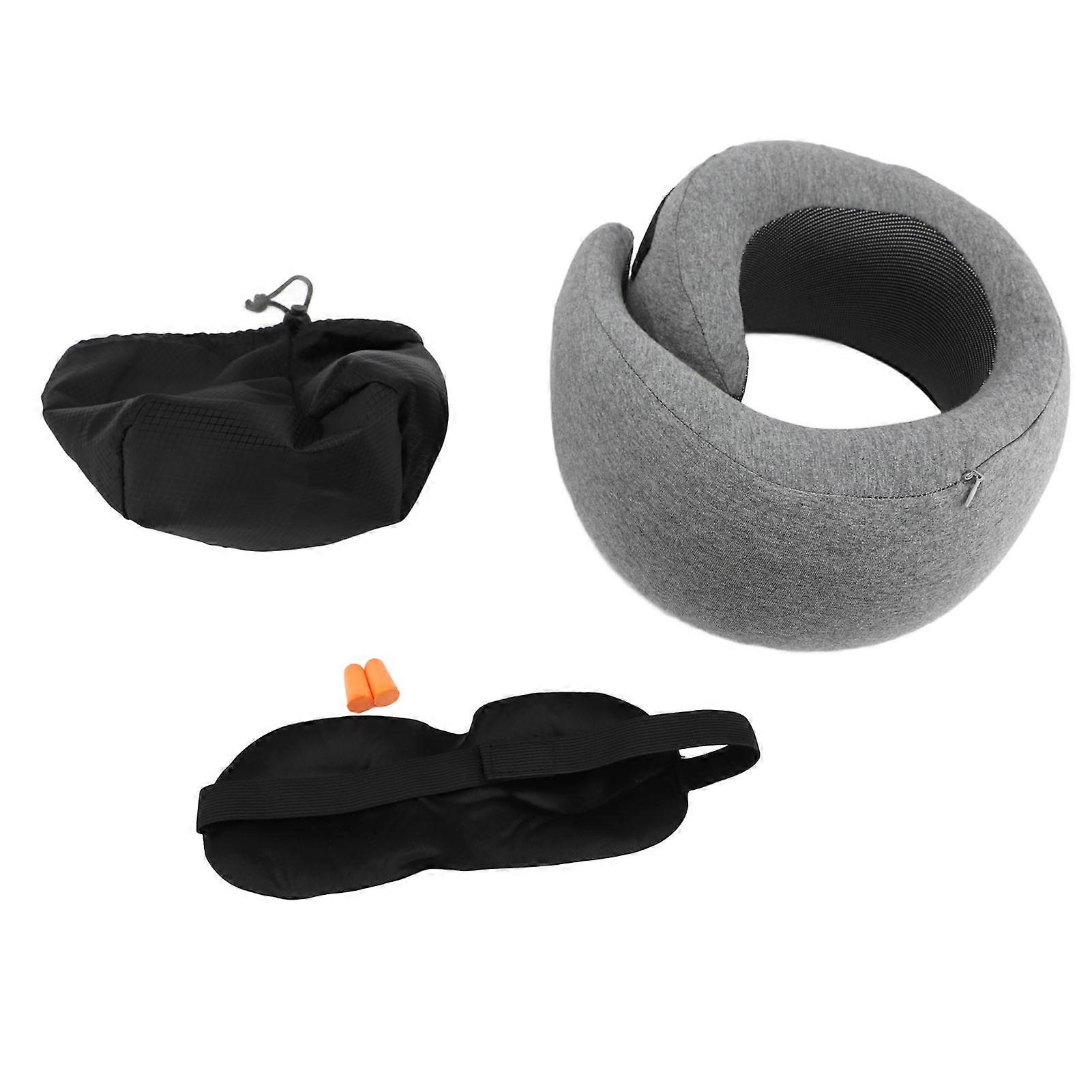 Travel Pillow U Shape 360° Surround Support Adjustable Memory Foam Travel Neck Pillow Type 2