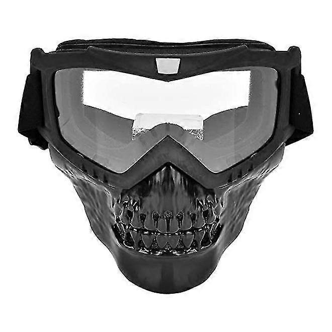 Kask motocyklowy Gogle Maska motocyklowa z ochroną uv Gogle sportowe Gogle jeździeckie (przezroczyste)