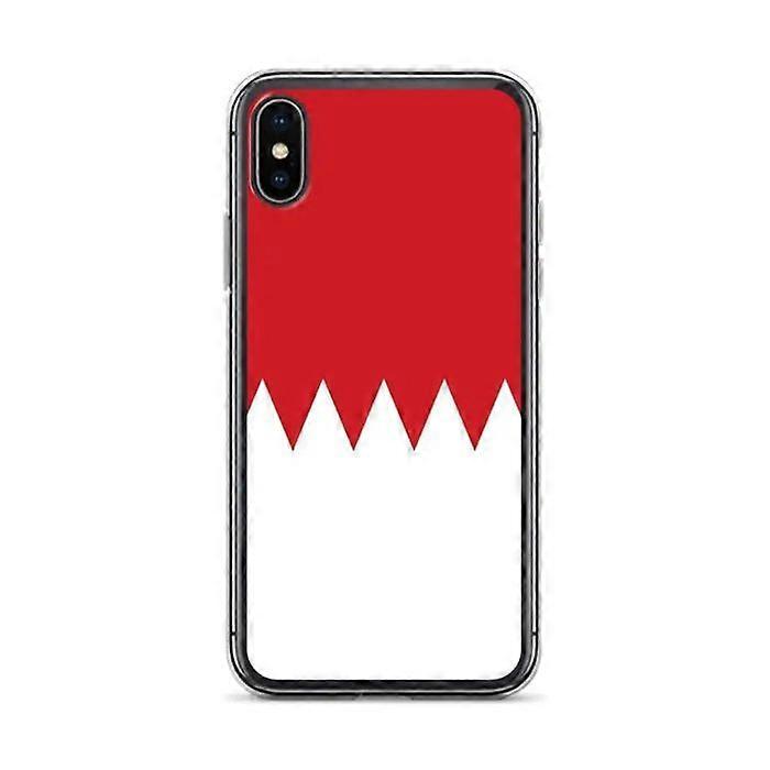 Phone case - PIXELFORMA - Bahrain Flag - Compatible with iPhone XS - Flexible - Shockproof - Silicone