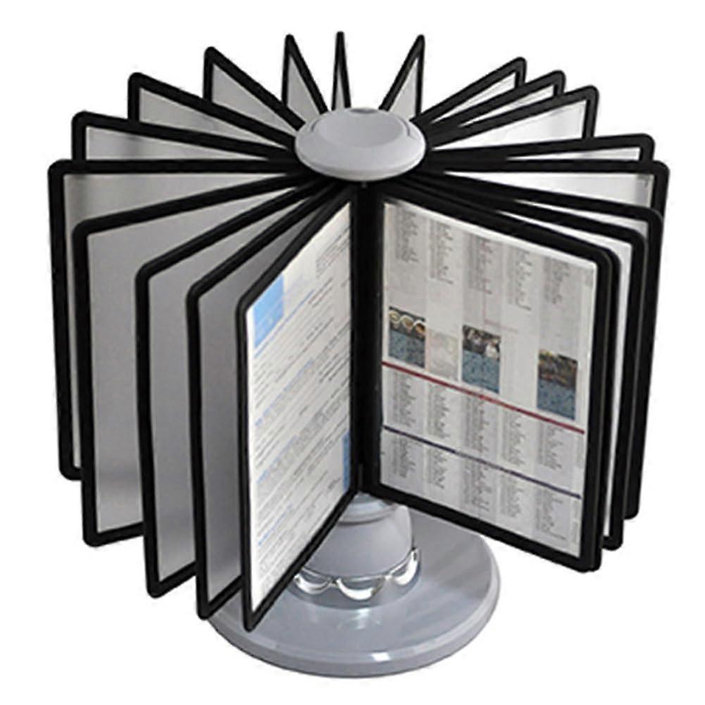 A4/A5 Desktop Reference Organizer, 20 DoubleSided Panels, 360° Rotating with Handle