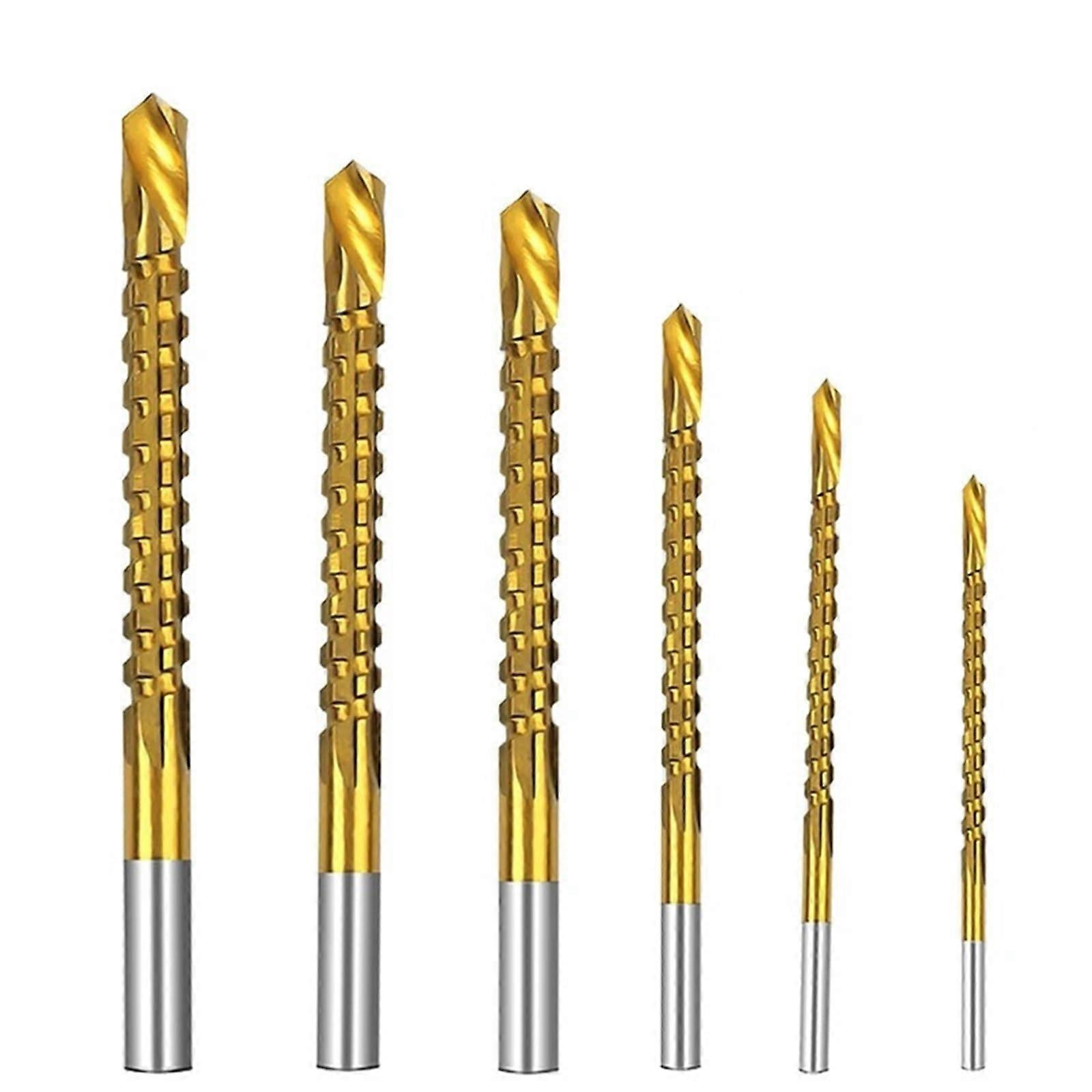 Cobalt Drill Bit Set 6 Piece Metric Spiral Screw Twist Drill Bits Multi-Function Metal Composite Tap Set