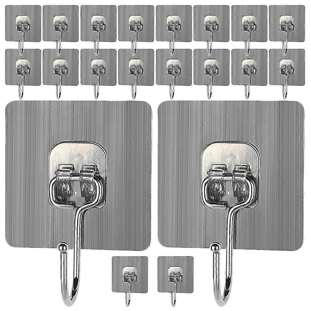 20pcs Self Adhesive Wall Hooks for Home, Kitchen & Bathroom – Multi Use, Scratch Resistant, Suitable for Various Surfaces