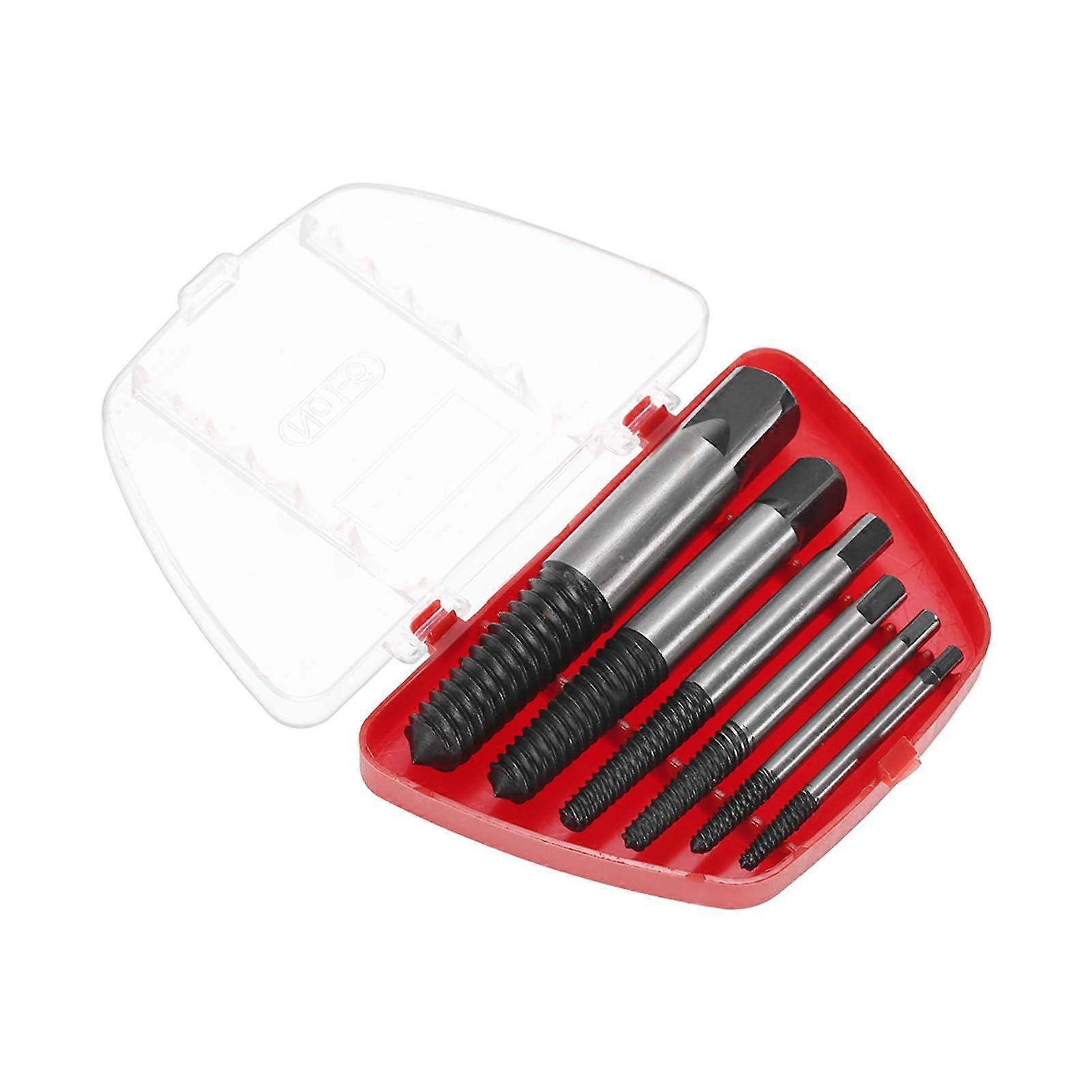 Screw Extractor 6Piece Set 322mm Easy Out Broken Screw Remover Drill Bit Kit