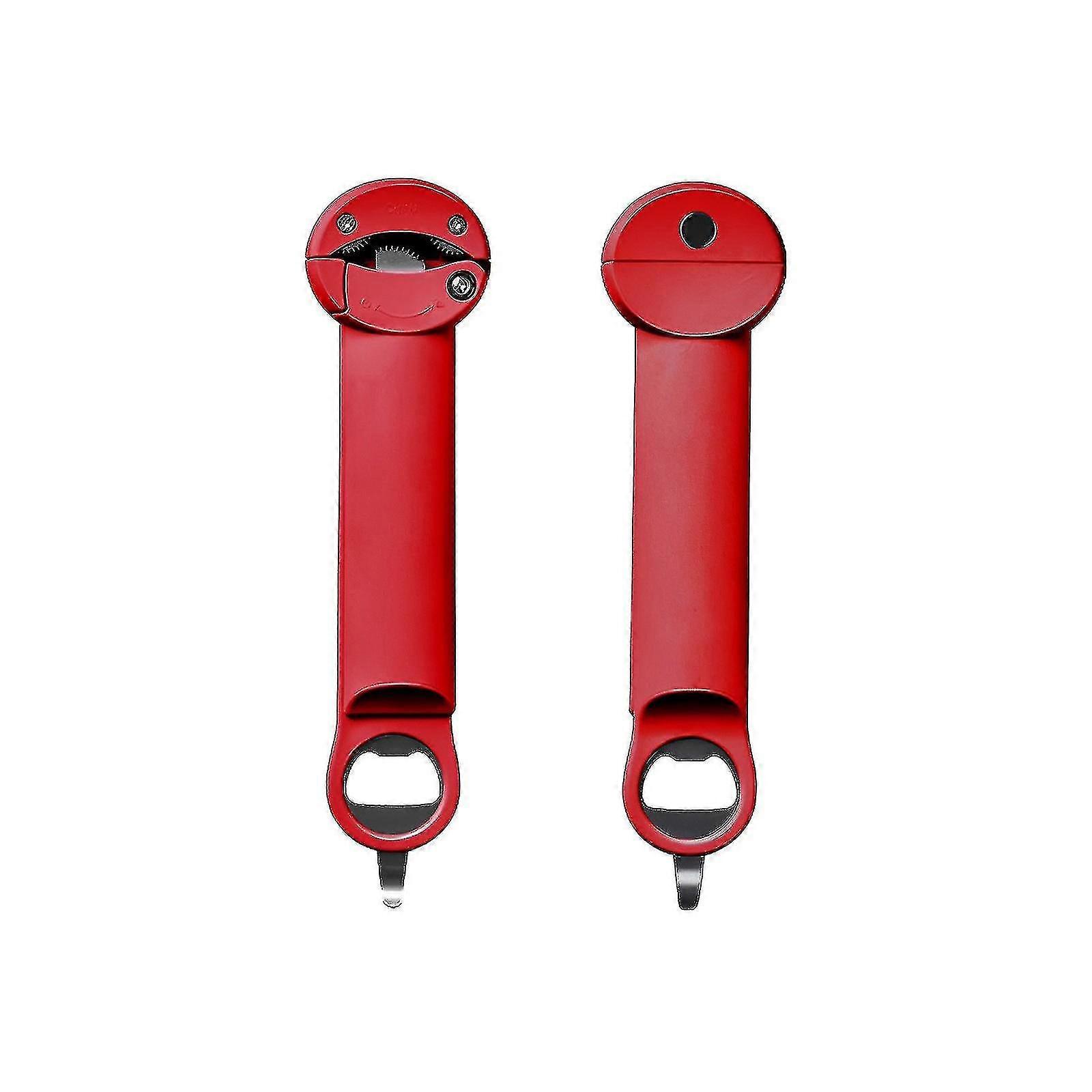 Multifunctional Retractable Bottle Opener - Red