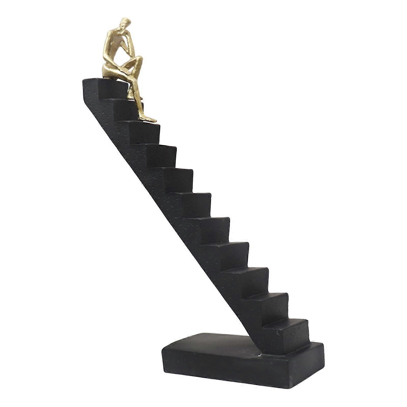 Climbing Ladder Statue Sculpture Collection Statuette Climbing Stairs Figurine Thinker Statues for Studio Mantelpiece Decoration
