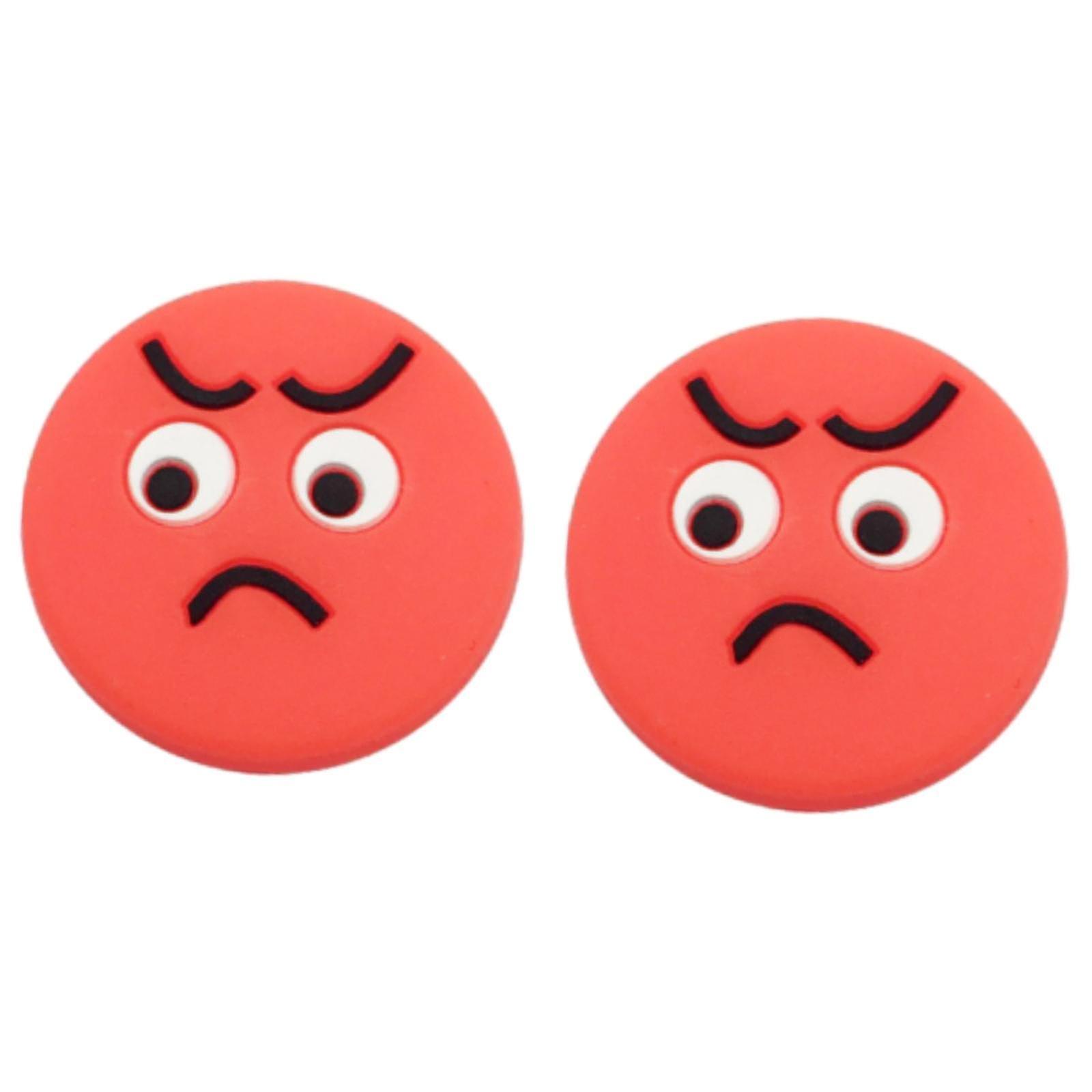 Portable Durable Tennis Vibration Dampener Shock Absorber with Angry Face Design, Easy Installation Silicone Dampener for Suitable Brands fo