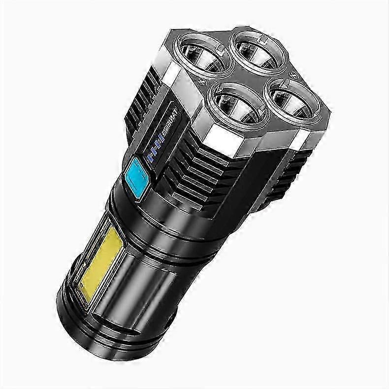 Torch Flashlight Cob Sidelight Multi-function Strong Light Led Portable Usb Rechargeable Flashlight