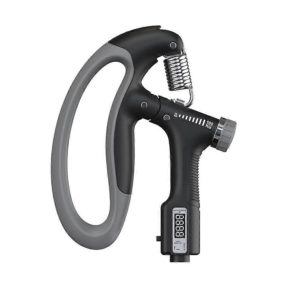 Hand Grip Strengthener Spring Grip 10100KG Adjustable Countable Muscle Arm Wrist Training Hand Grip, Black Ref: 9900