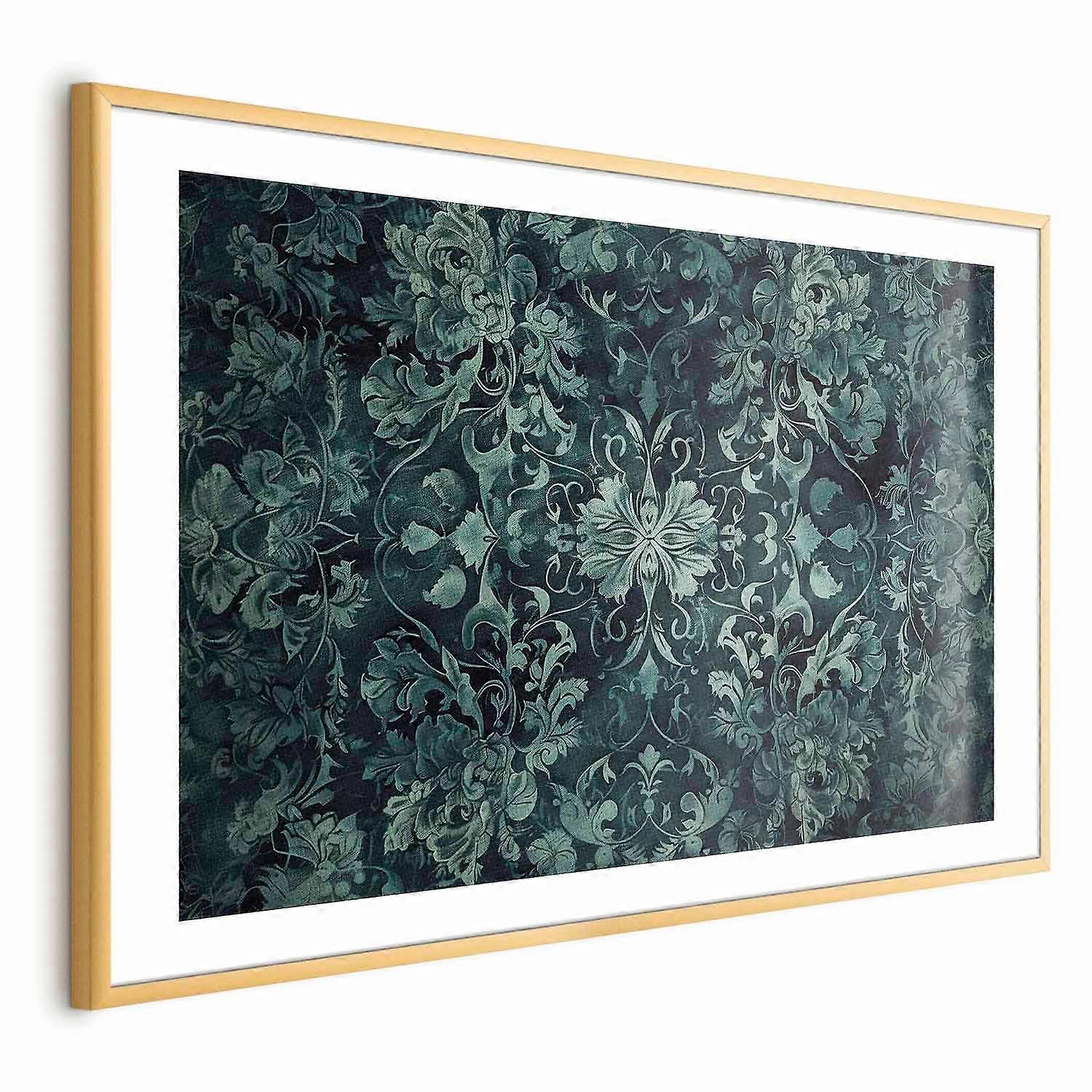 Poster - Teppichornamente in Smaragdgrün